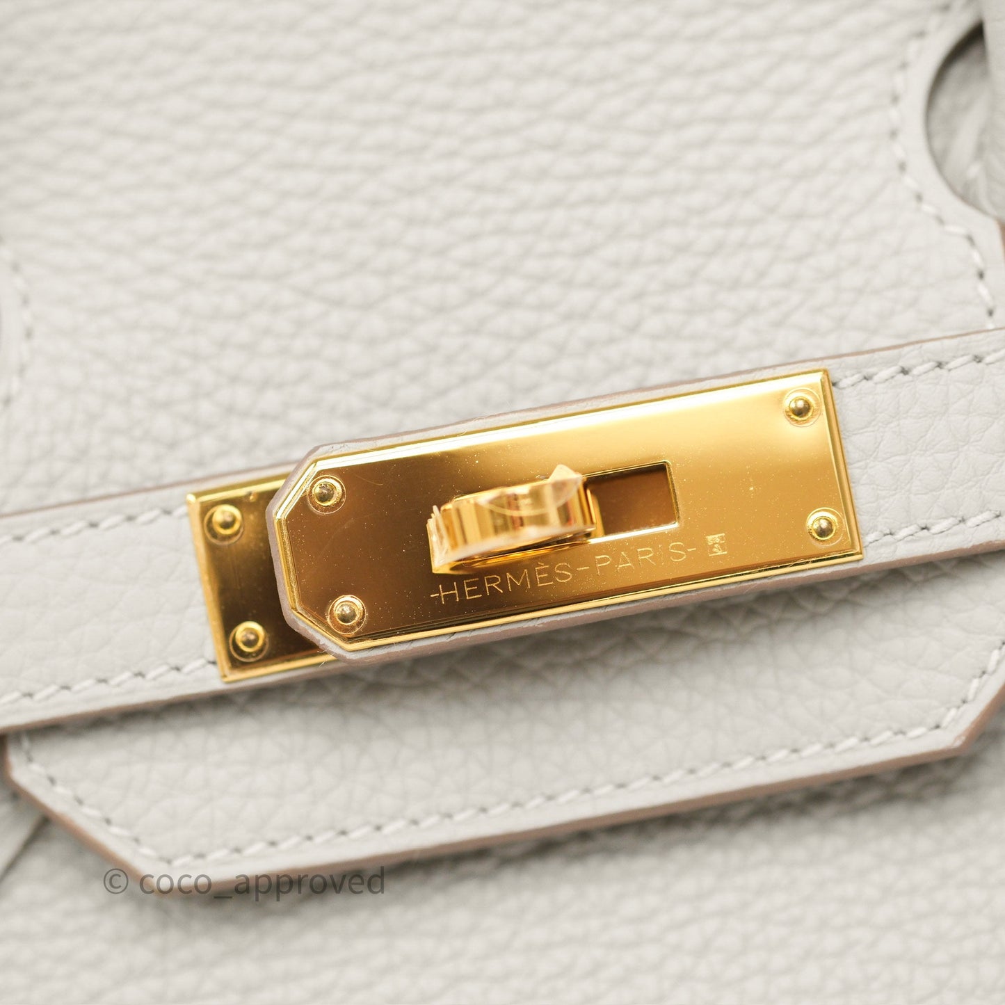 Hermès Birkin 30 Retourne Gris Perle 80 Togo Gold Hardware