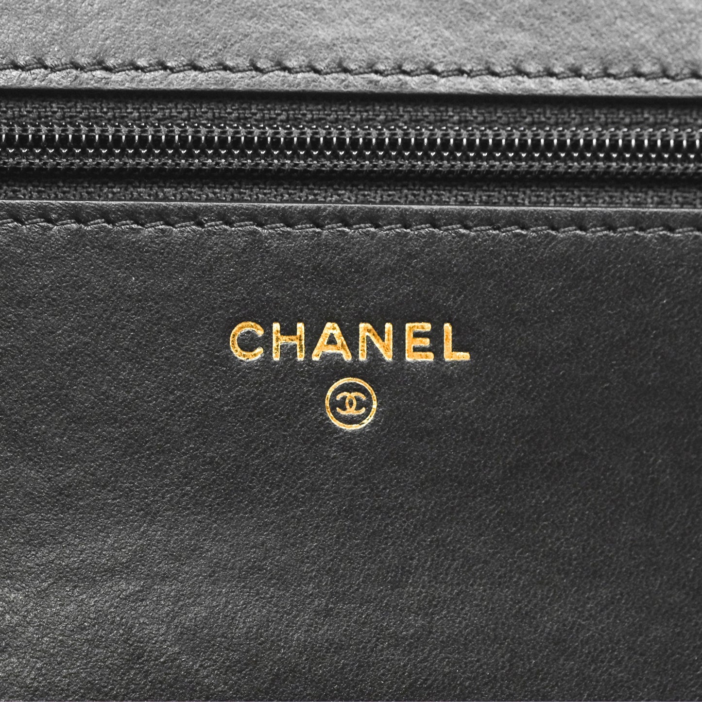 Chanel Quilted Boy Wallet on Chain WOC Black Calfskin Aged Gold Hardware
