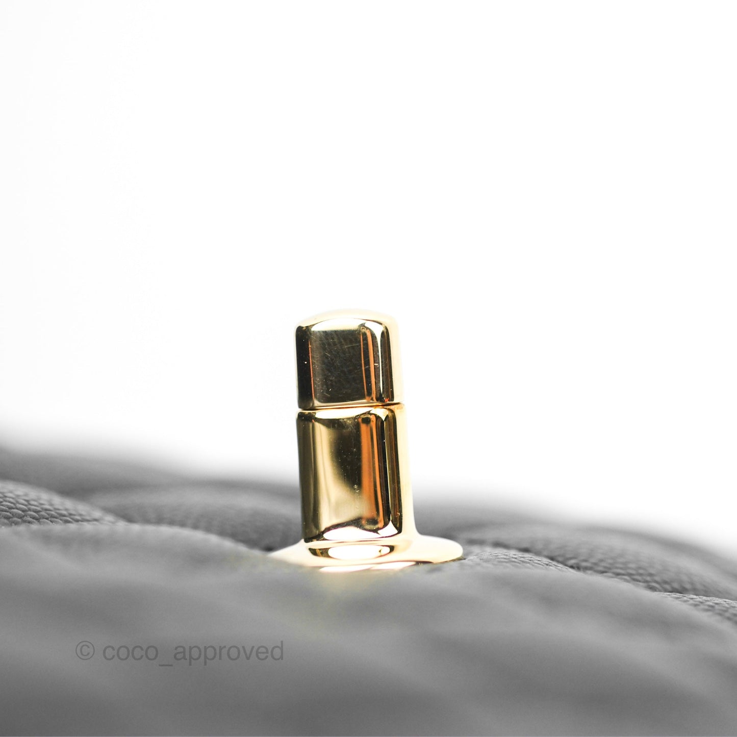 Chanel Small Quilted Coco Handle Black Caviar Gold Hardware
