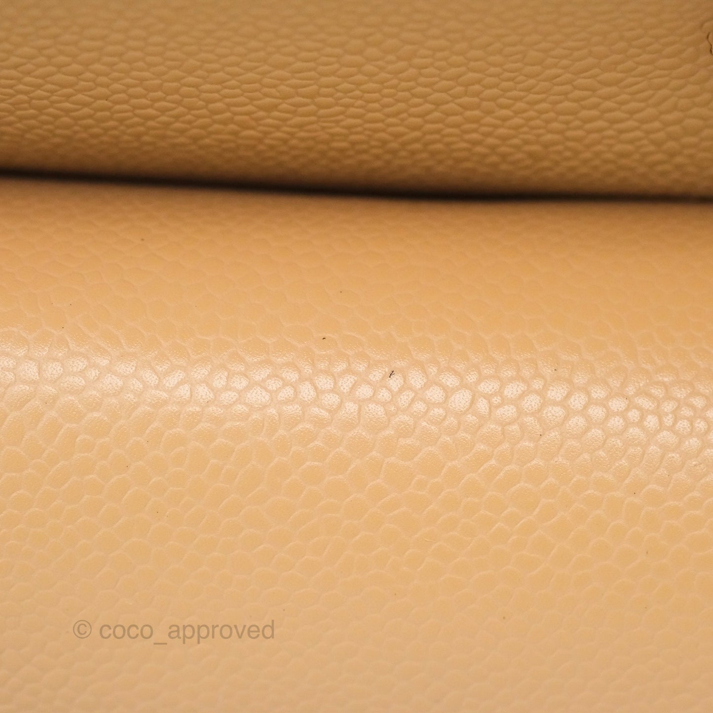 Chanel Small S/M Classic Flap Quilted Beige Caviar Gold Hardware