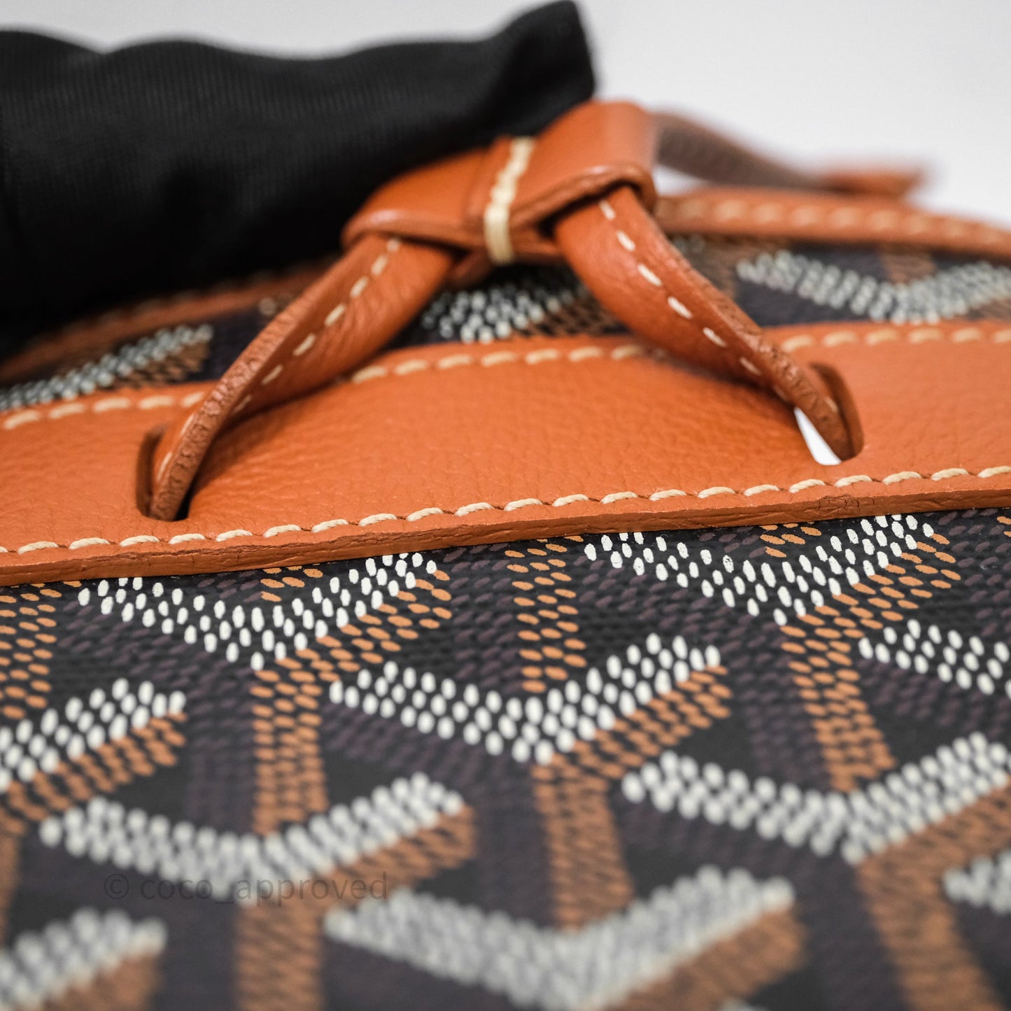 Goyard Petit Flot Bucket Bag Black & Tan Goyardine
