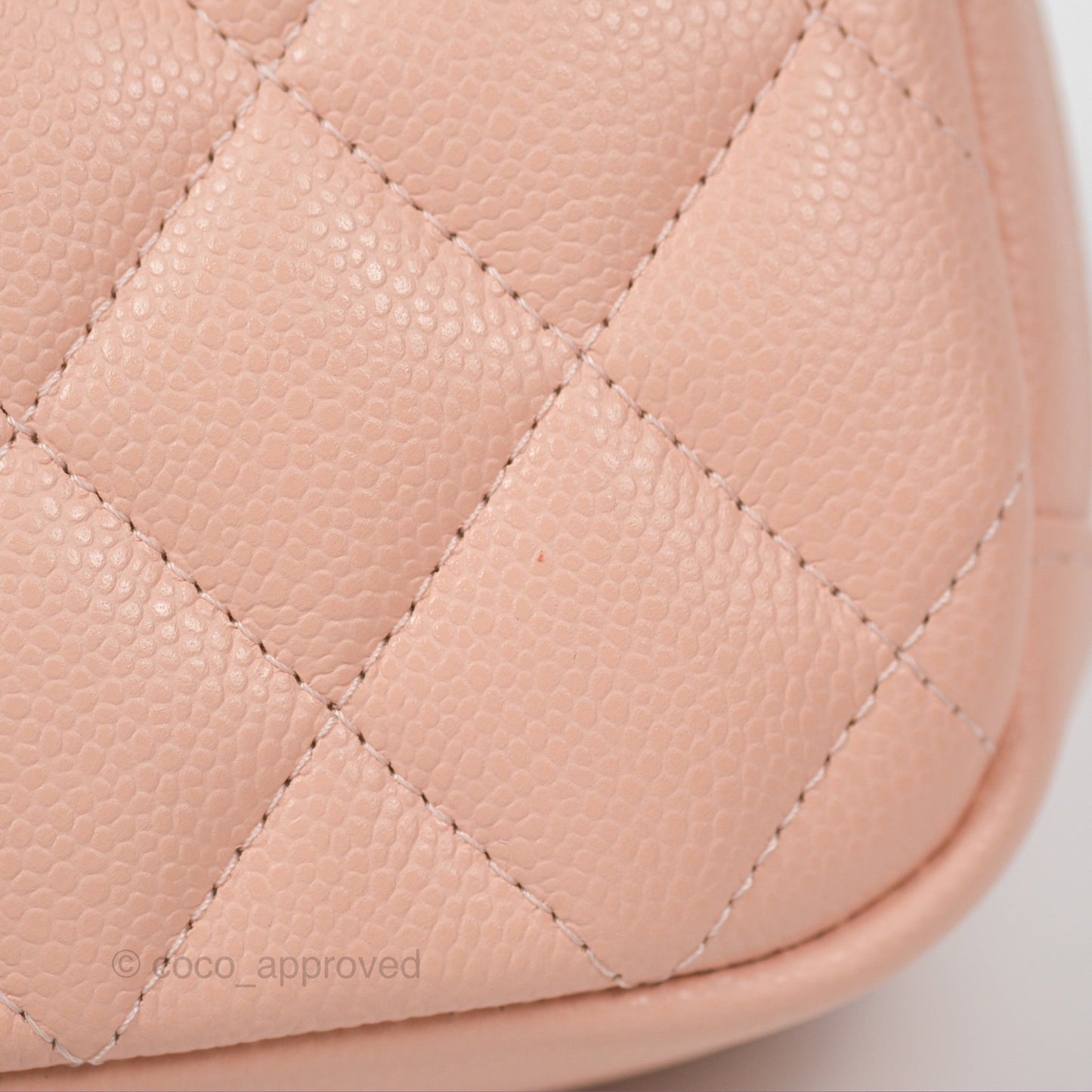 Chanel Small Classic Pouch Light Beige Caviar Gold Hardware