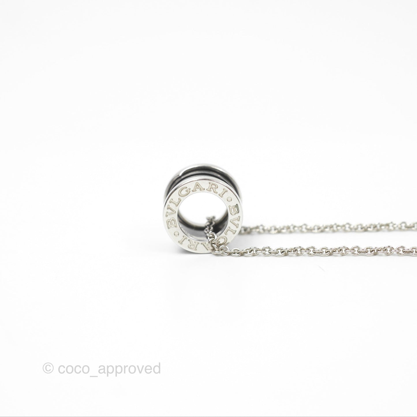 Bvlgari Save the Children Zero1 Necklace Black Ceramic Sterling Silver