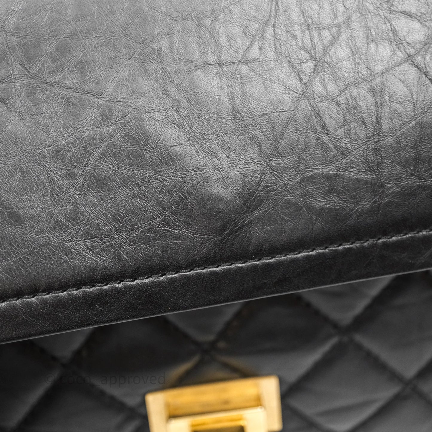 Chanel Reissue Quilted Aged Calfskin Black Aged Gold Hardware 227