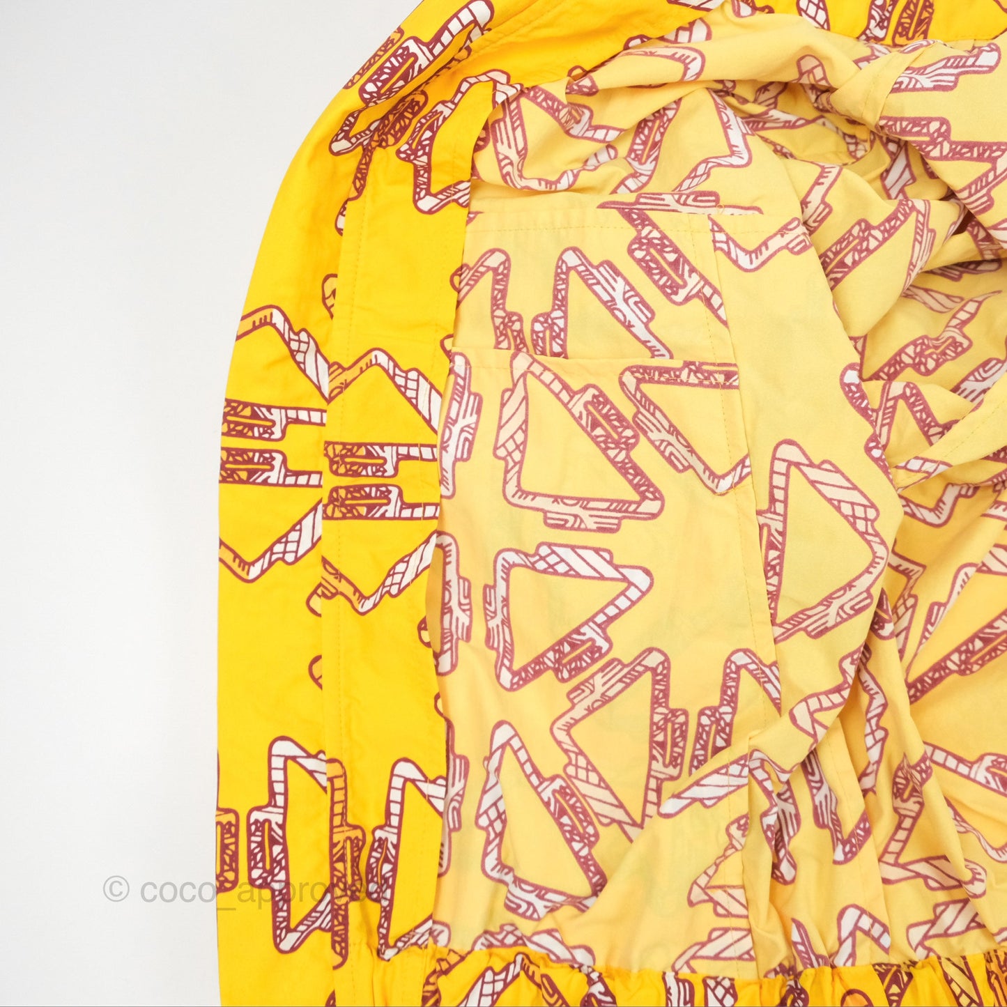 Hermes "Tatersales" Short Beach Windbreaker Jaune Tournesol Size 36