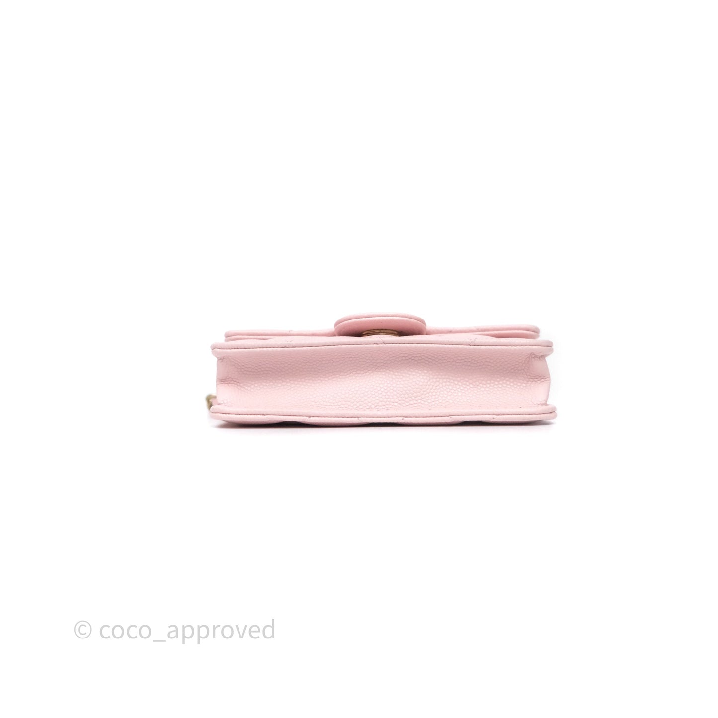 Chanel Mini Wallet With Chain Light Pink Caviar Gold Hardware