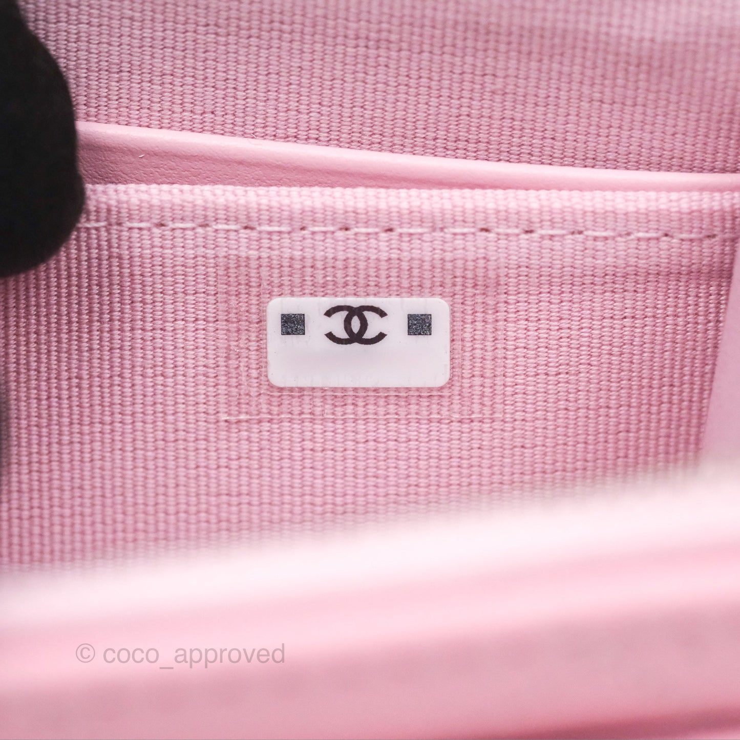 Chanel Classic Zipped Coin Purse Pink CC Silver Hardware
