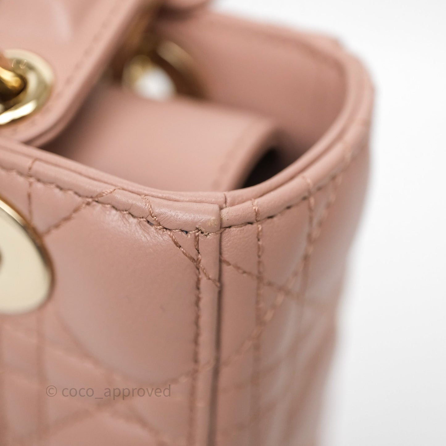 Christian Dior Small Lady Dior My ABCDior Bag Blush Cannage Lambskin