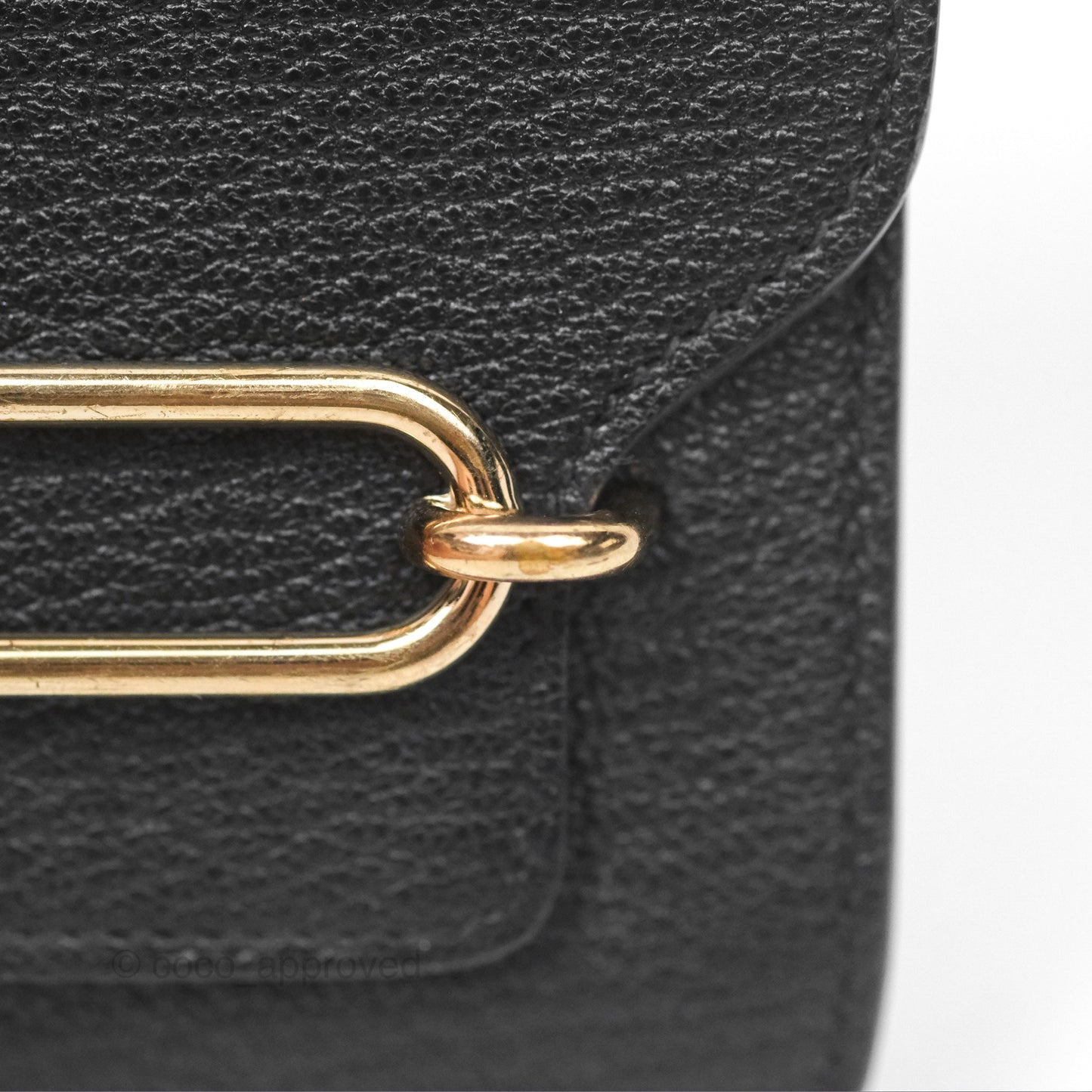 Hermès Roulis Slim Wallet Black Noir 89 Chevre Mysore Gold Hardware