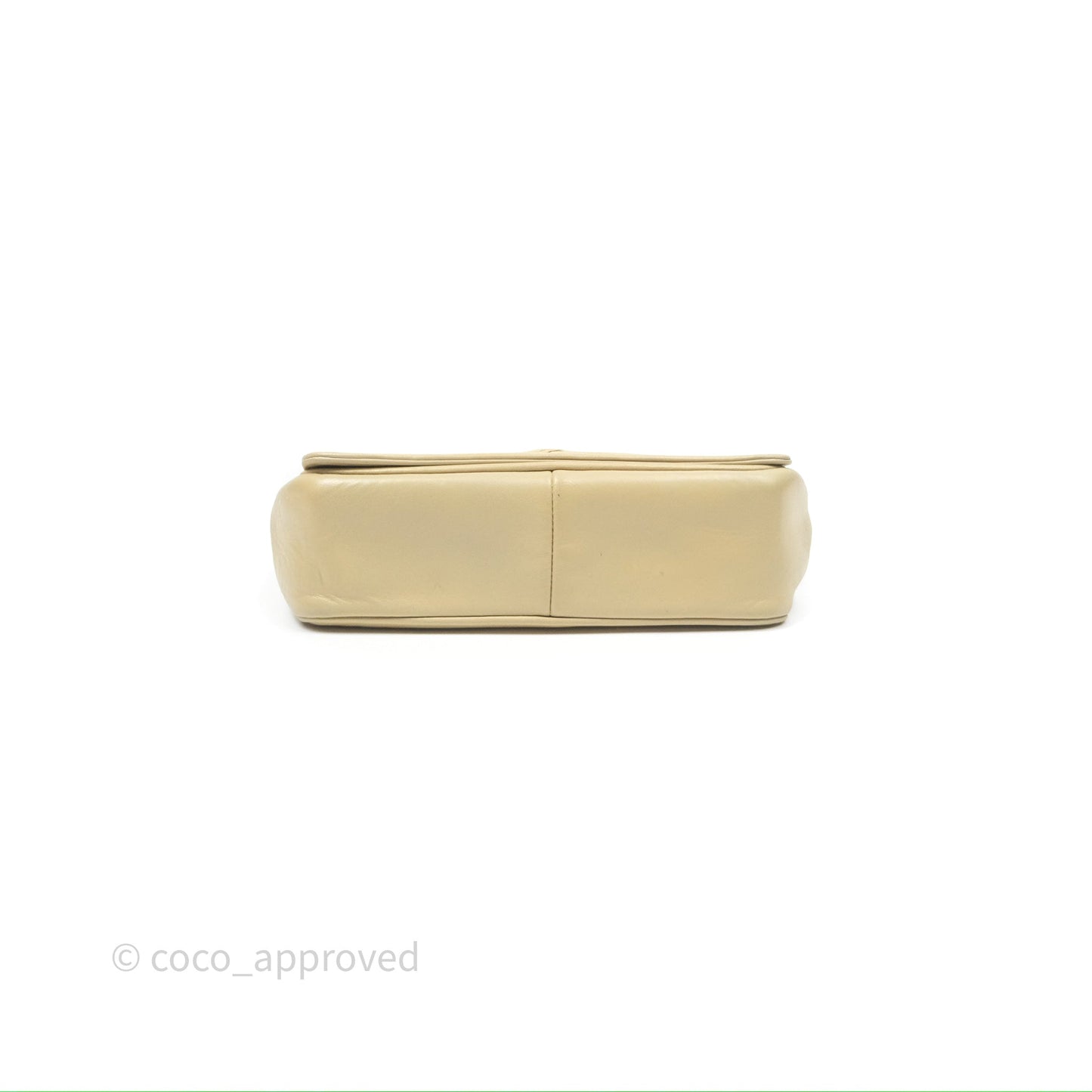 Chanel Vintage CC Flap Bag Beige Lambskin Gold Hardware