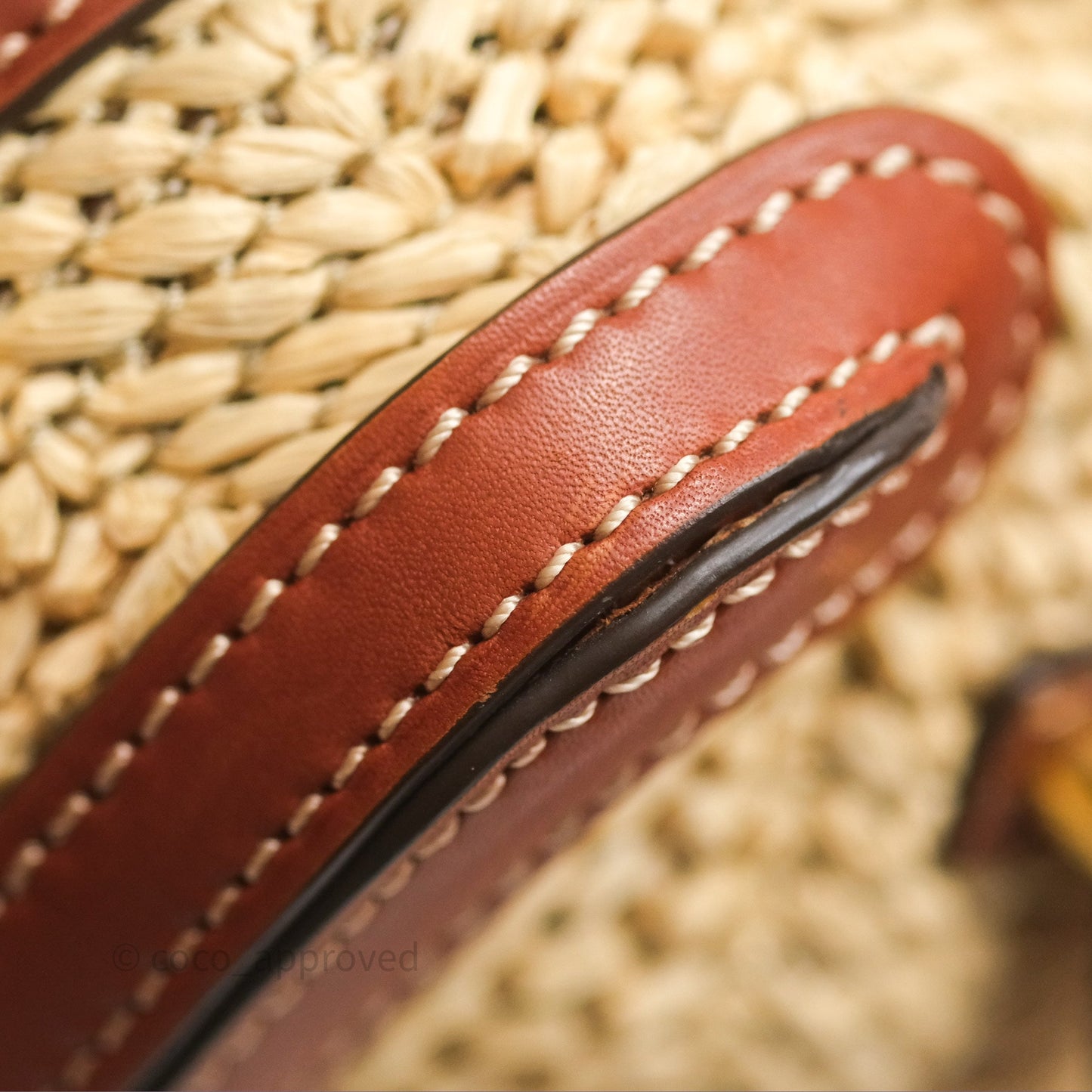 Delvaux Cool Box MM Bohème Raffia Brown