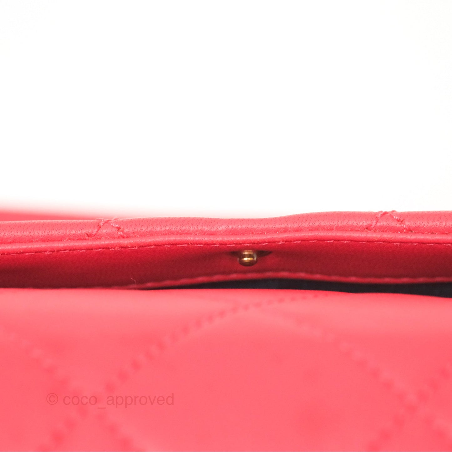 Chanel Quilted Resin Bi-Color Chain Flap Bag Dark Pink Lambskin