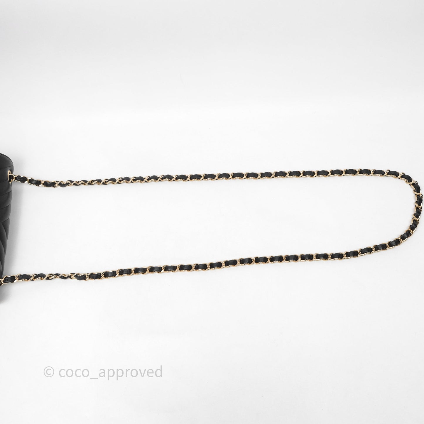 Chanel Quilted Mini Rectangular Chevron Black Lambskin Gold Hardware