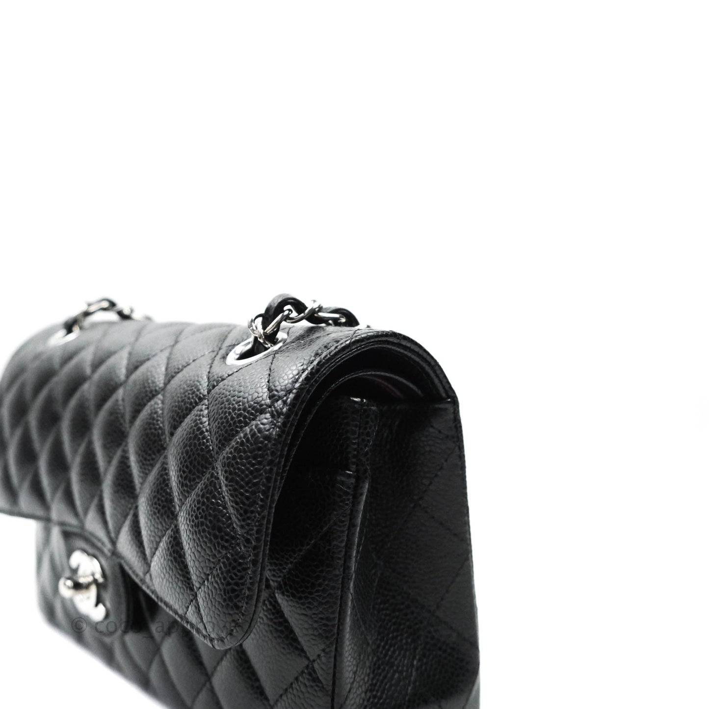 Chanel Small S/M Quilted Classic Flap Black Caviar Silver Hardware