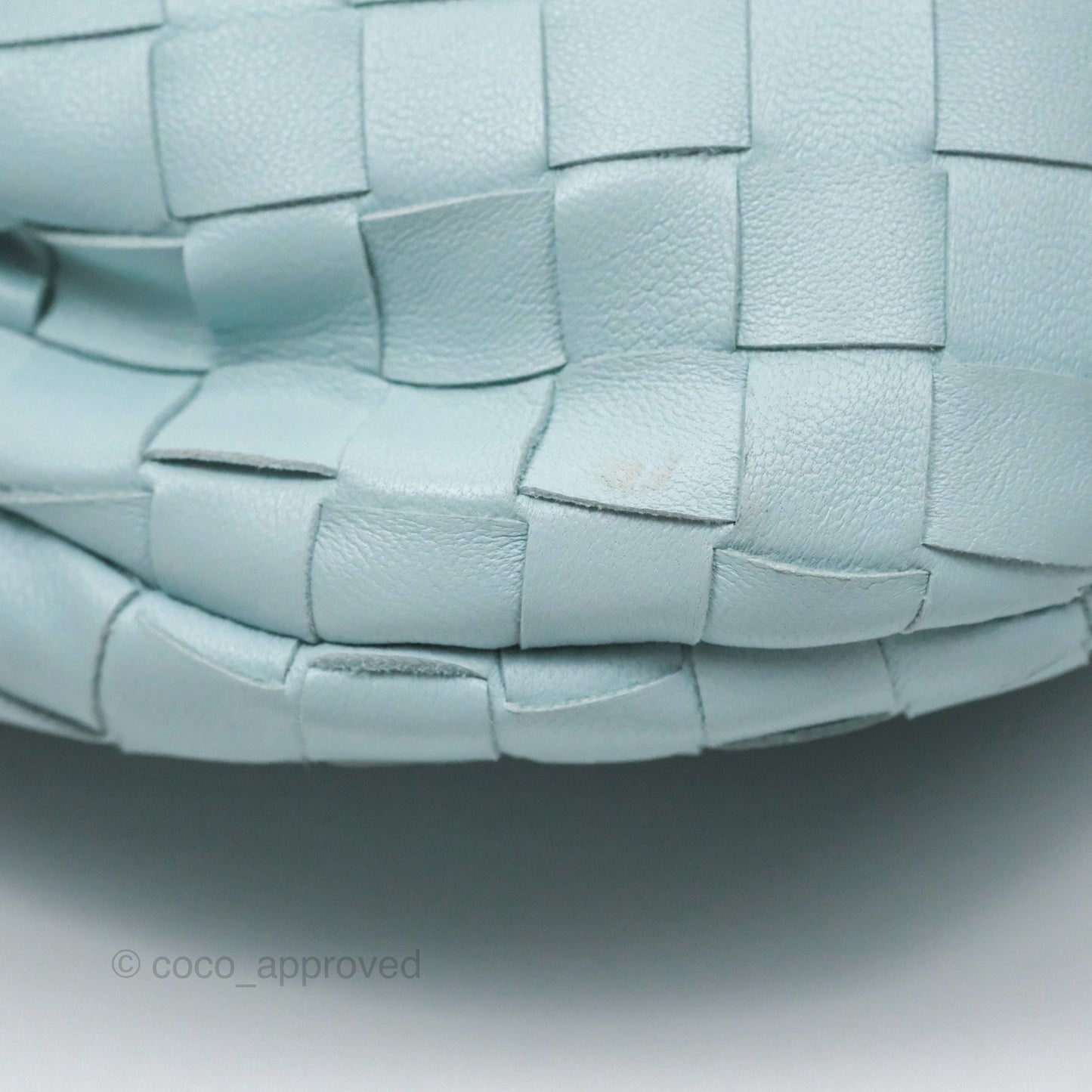 Bottega Veneta Mini Jodie Bag Teal Washed Intrecciato Lambskin