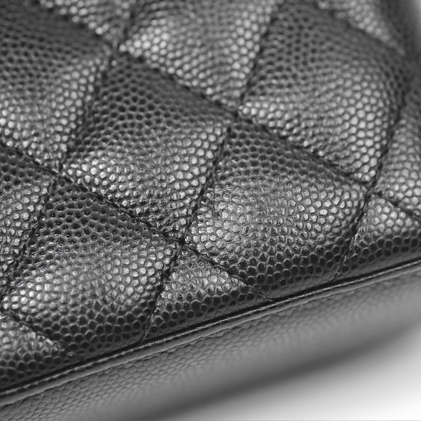Chanel Classic Mini Vanity With Chain Black Caviar Gold Hardware