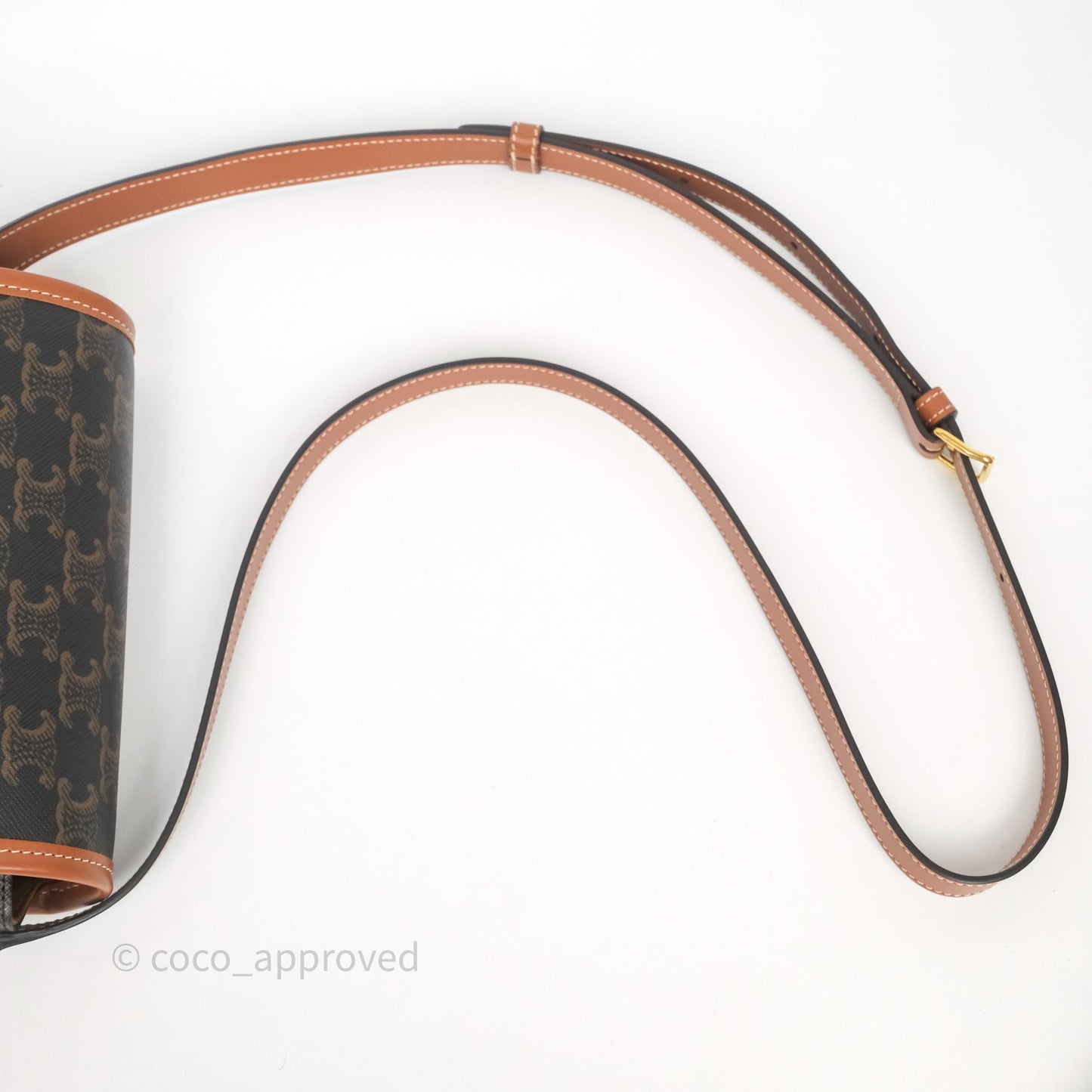 Celine Medium Folco Bag Triomphe Canvas Tan