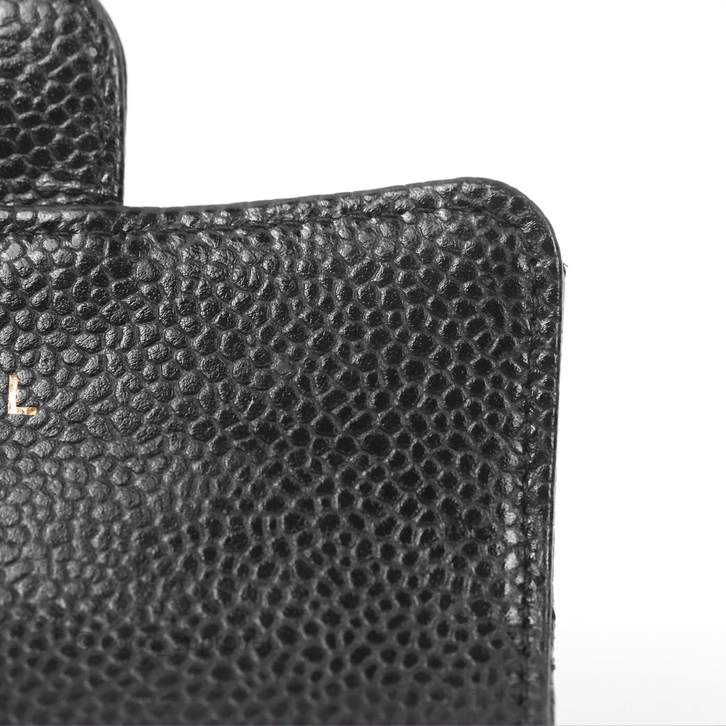 Chanel Classic Quilted Flap Card Holder Black Caviar Gold Hardware