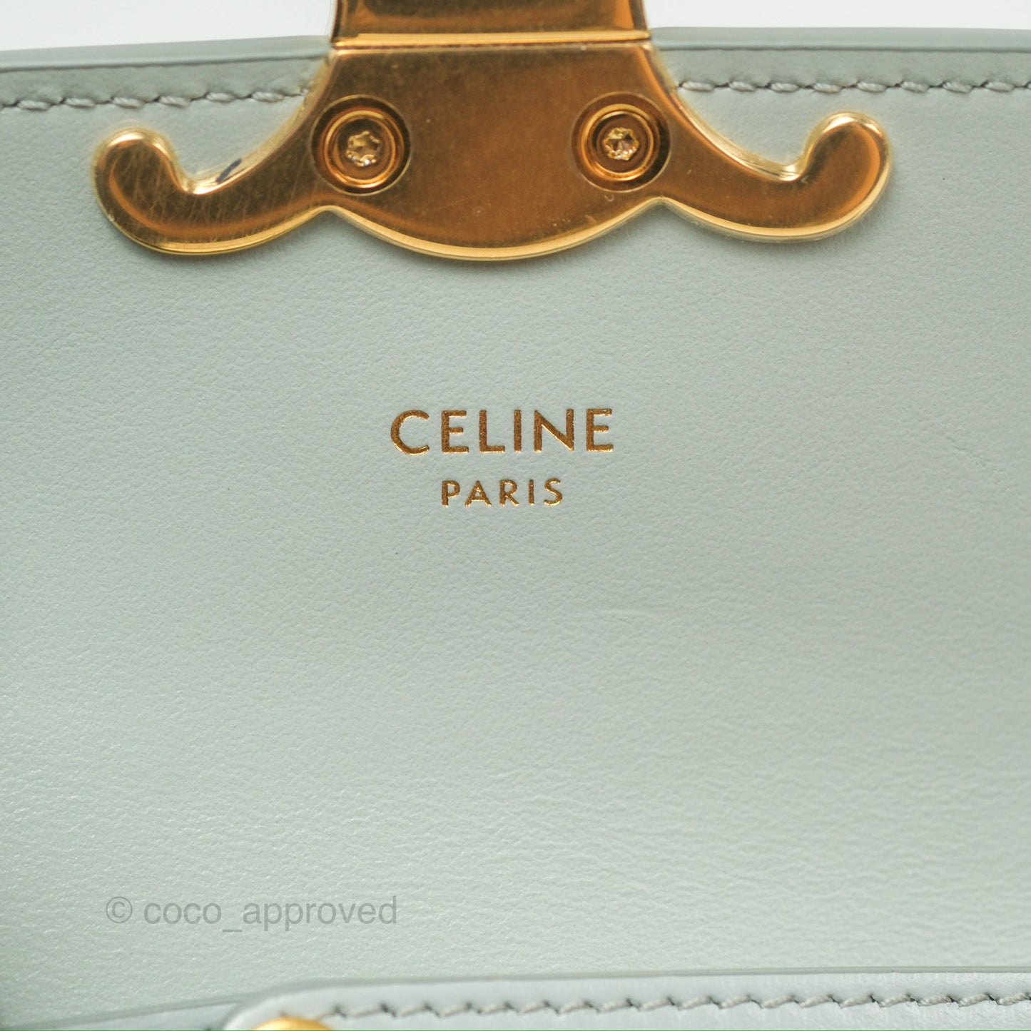 Celine Mini Claude Triomphe Bag Shiny Calfskin Soft Blue