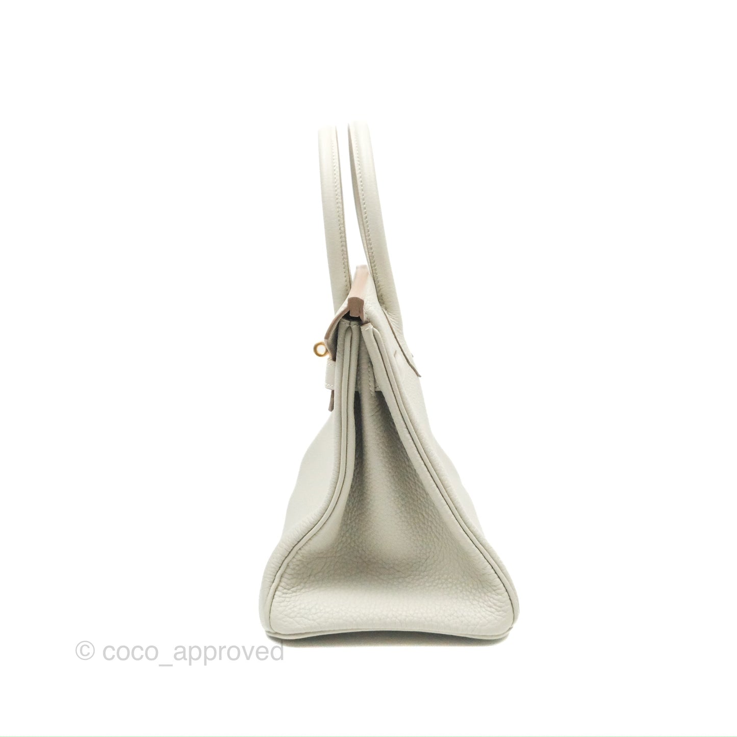 Hermès Retourne Birkin 30 Gris Perle 80 Togo Gold Hardware