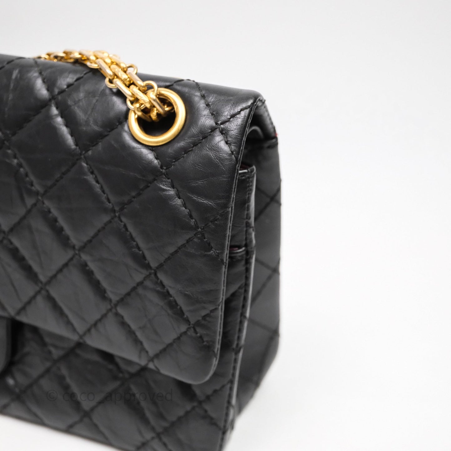 Chanel Reissue 225 Flap Black Aged Calfskin Gold Hardware