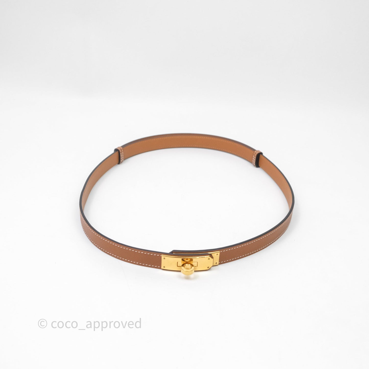Hermès Kelly Buckle Belt Gold 37 Epsom Gold Hardware