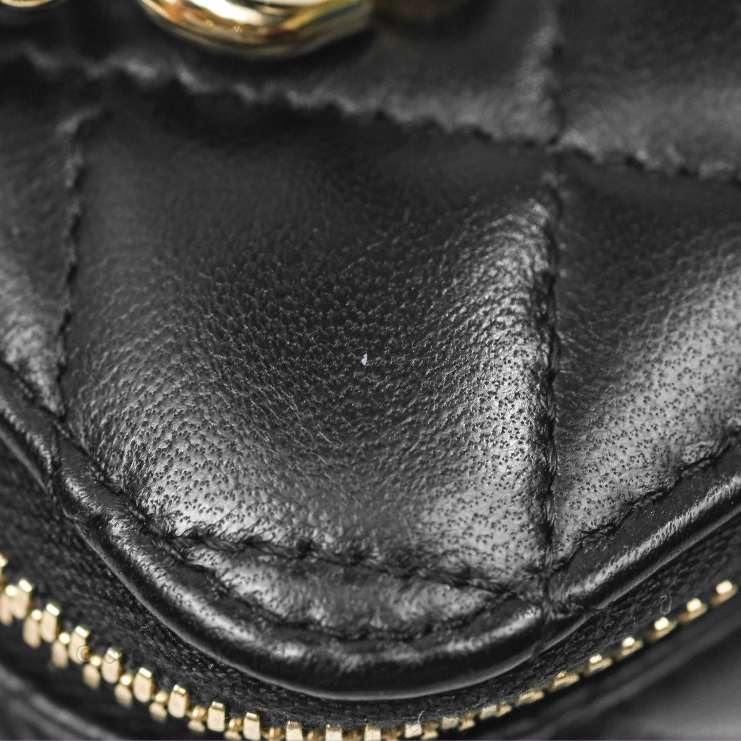 Chanel Vanity Rectangular Top Handle Black Lambskin Gold Hardware