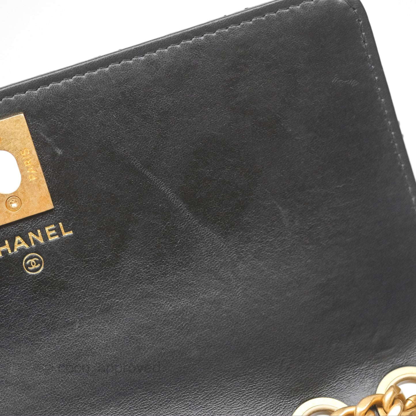Chanel All Slide Wallet on Chain WOC Adjustable Chain Quilted Black Lambskin 22K