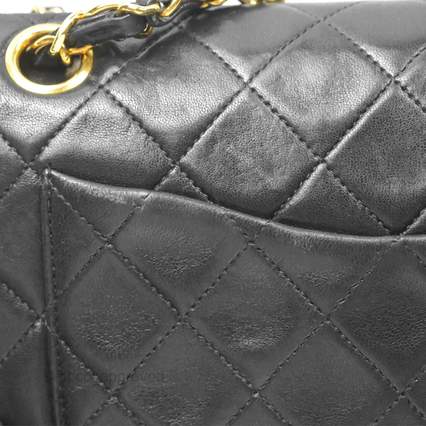 Chanel Classic Vintage Small Flap Black Lambskin 24K Gold Hardware