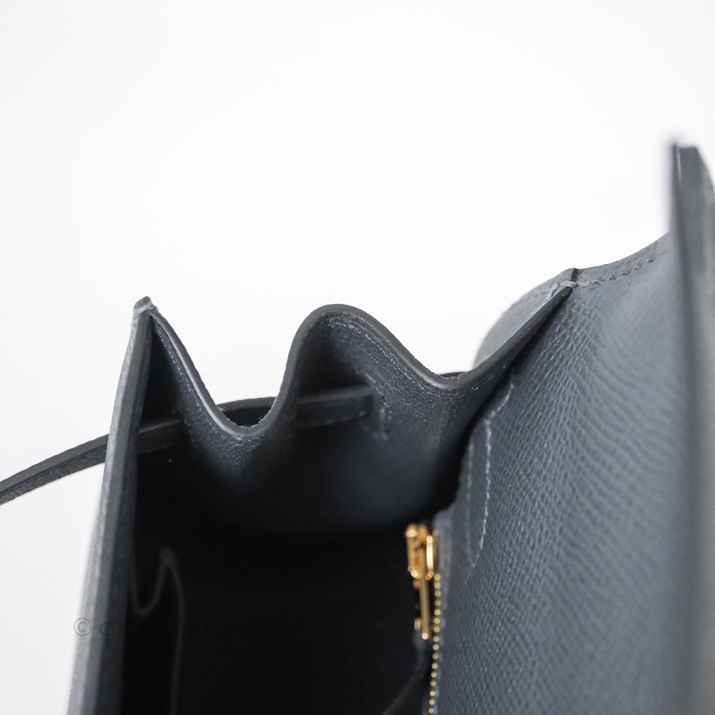 Hermès Kelly 25 Gris Meyer 0L Epsom Light Gold Hardware