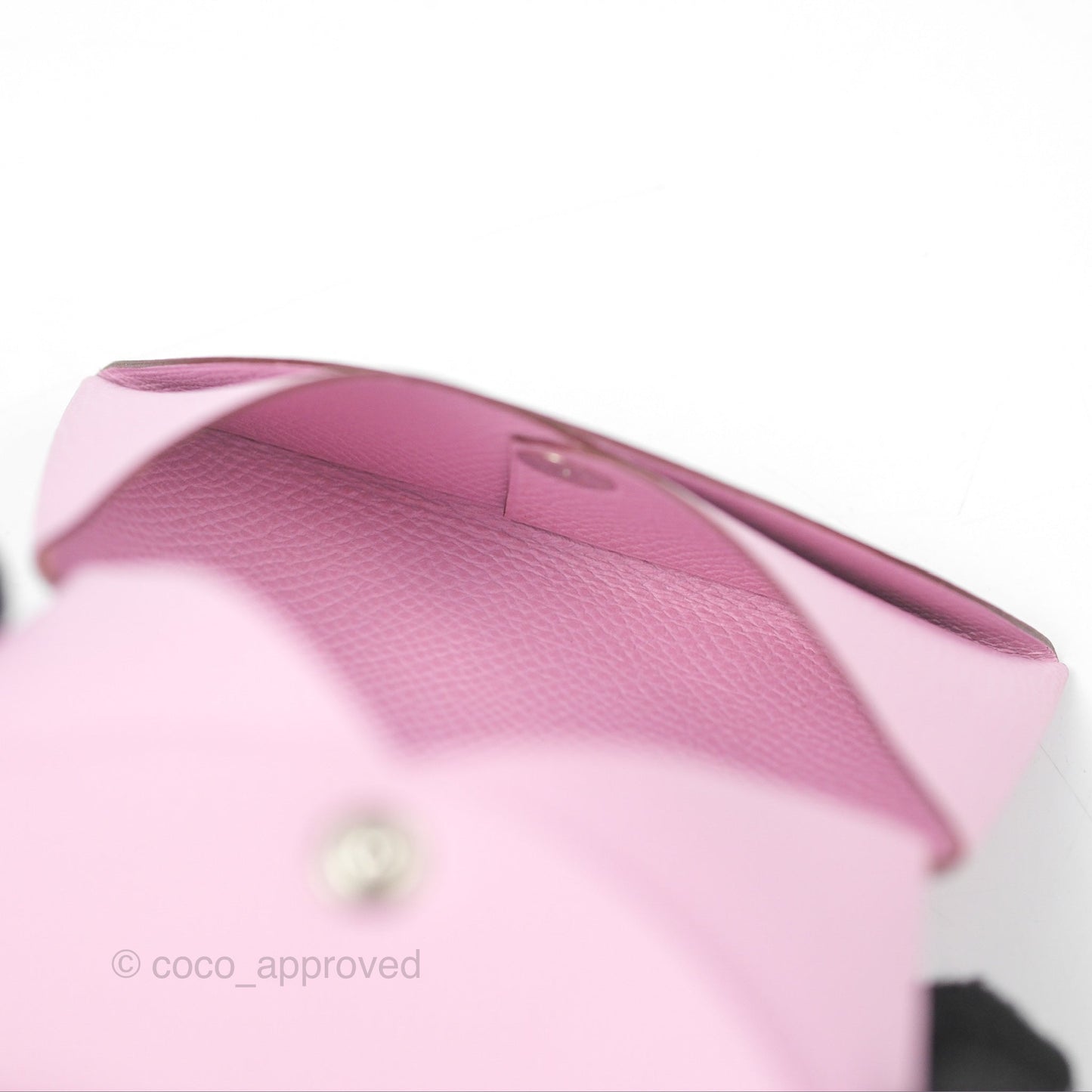 Hermès Calvi Card Holder Mauve Sylvestre Epsom