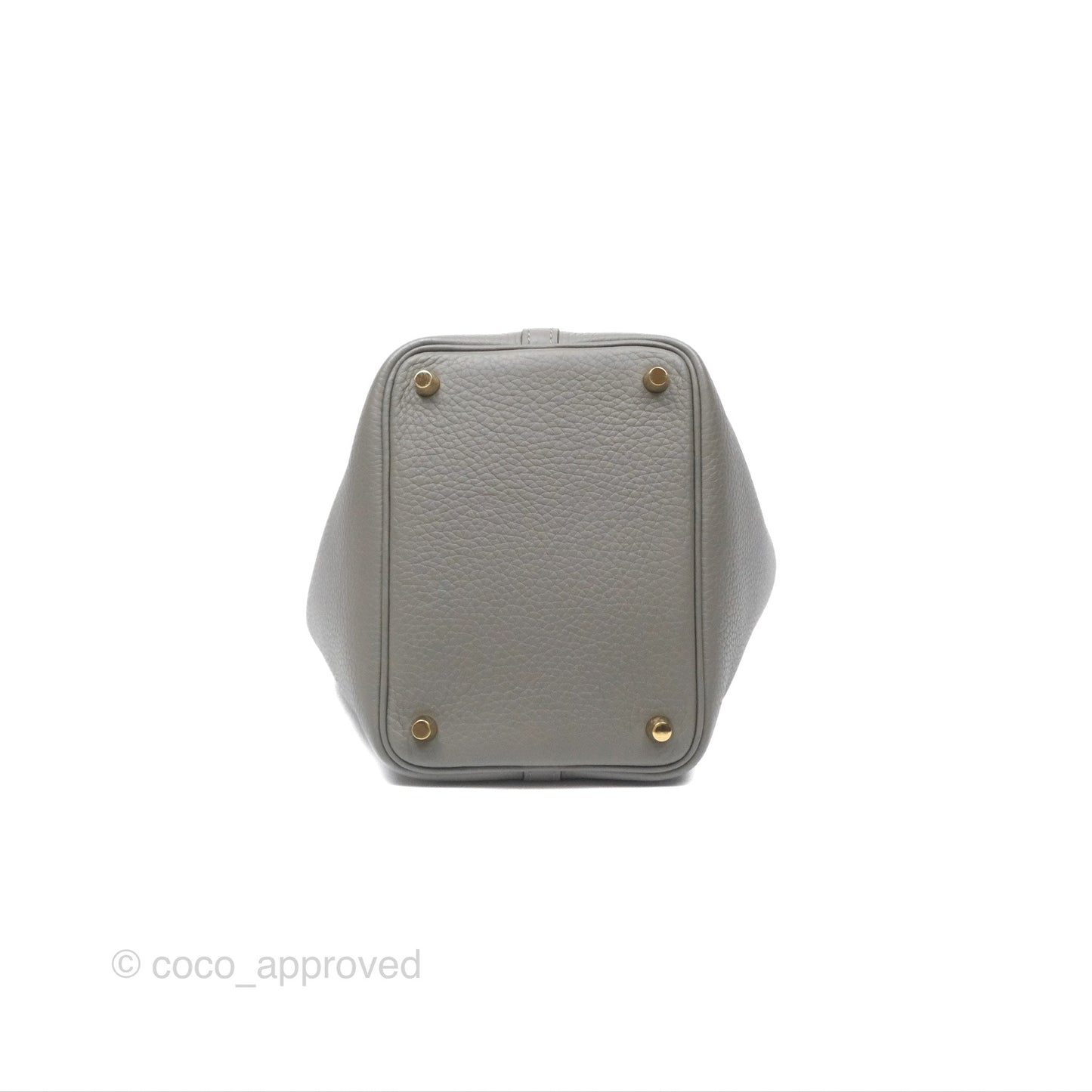 Hermès Picotin Lock 18 Gris Meyer 0L Clemence Gold Hardware