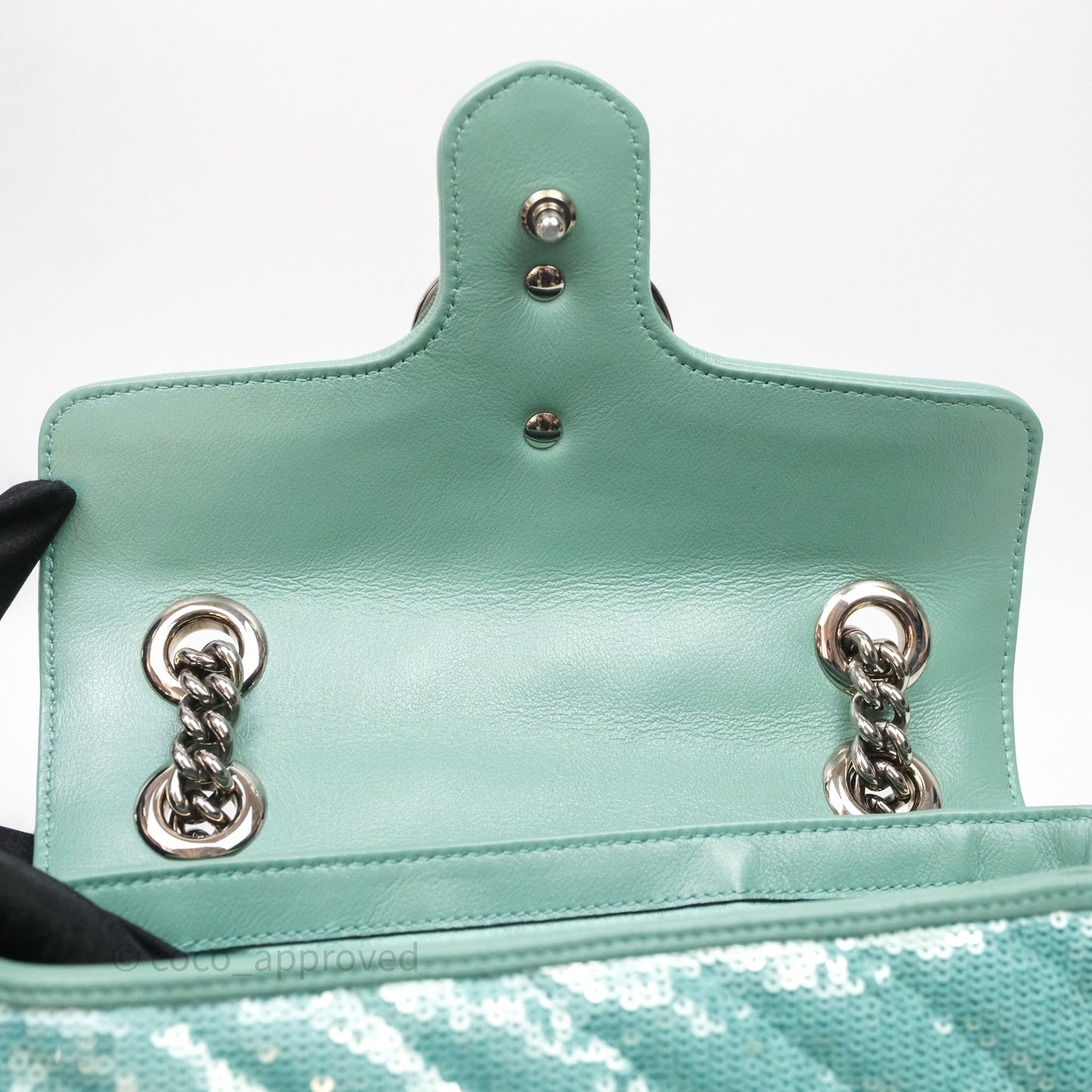 Gucci Mini Marmont Small Sequin Silver Hardware