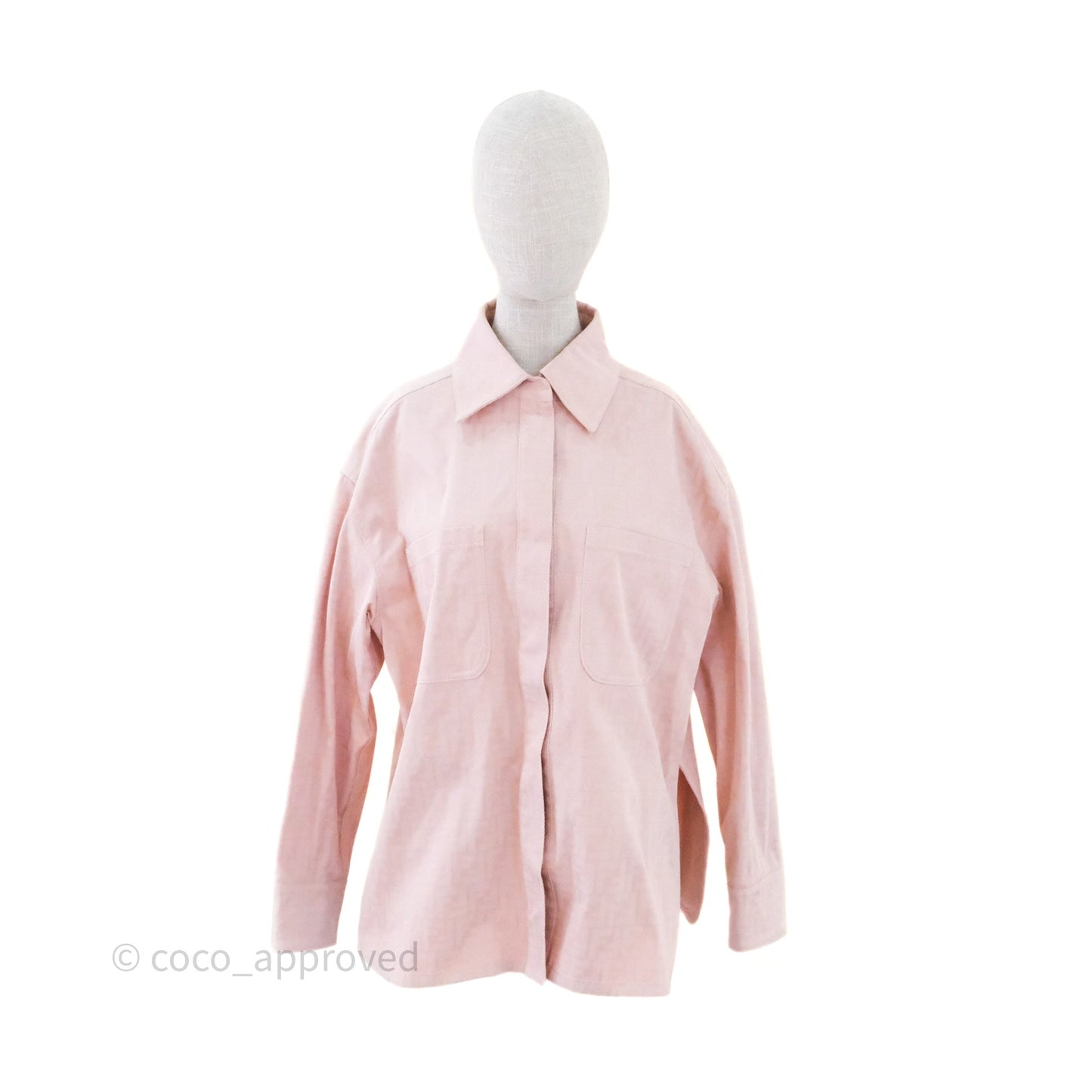Fendi Denim FF Belted Jacket Pink