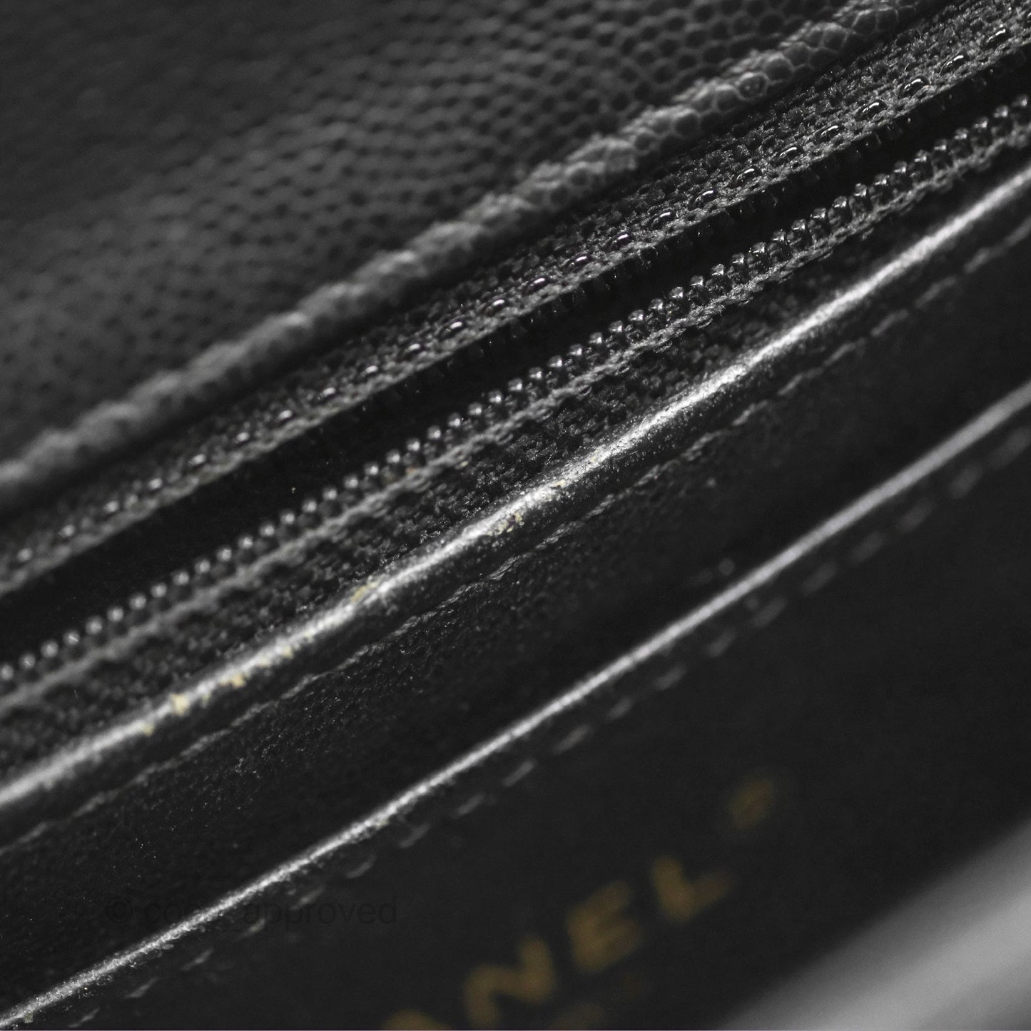 Chanel Mini Square Flap Quilted Black Caviar Gold Hardware