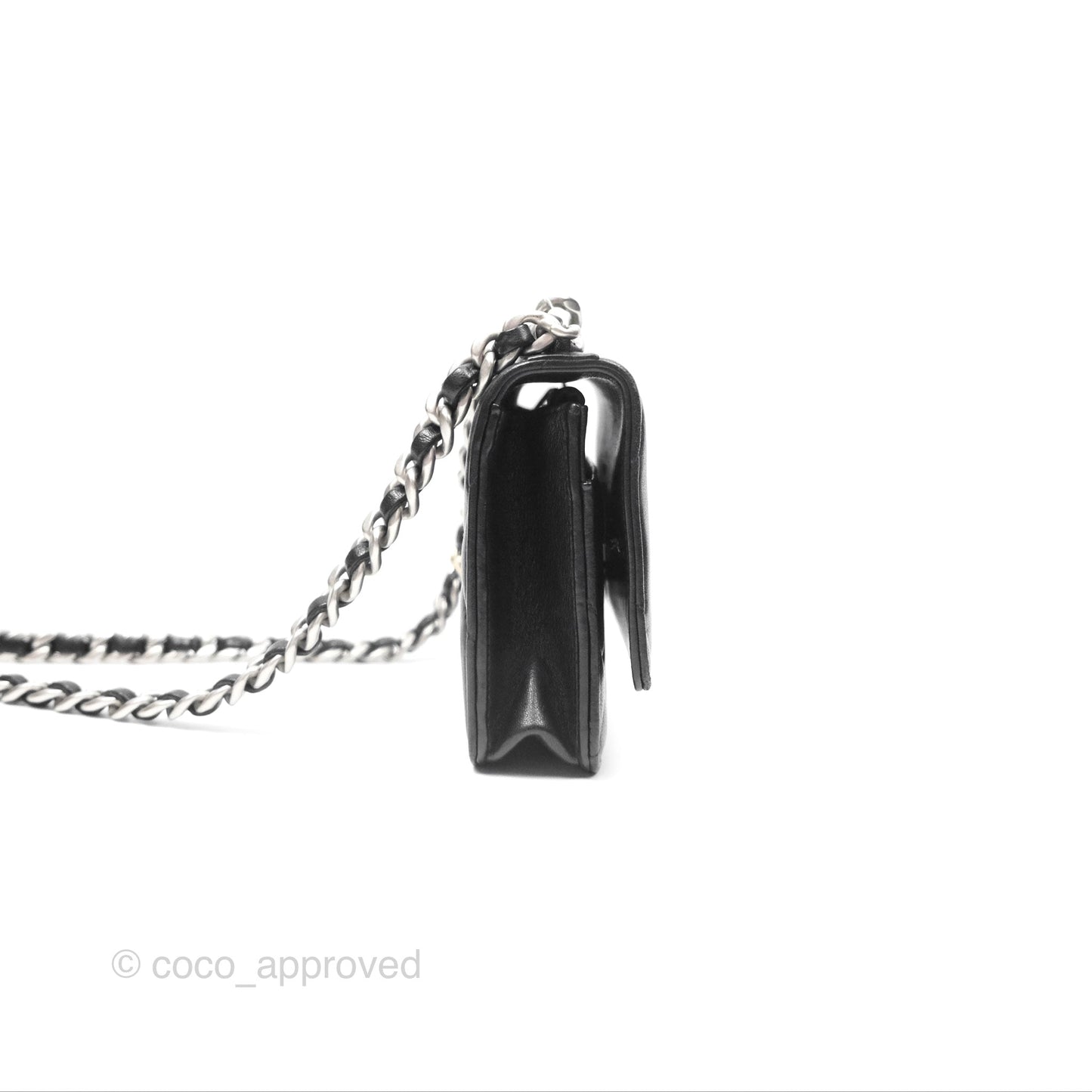 Chanel 19 Wallet on Chain WOC Black Mixed Hardware
