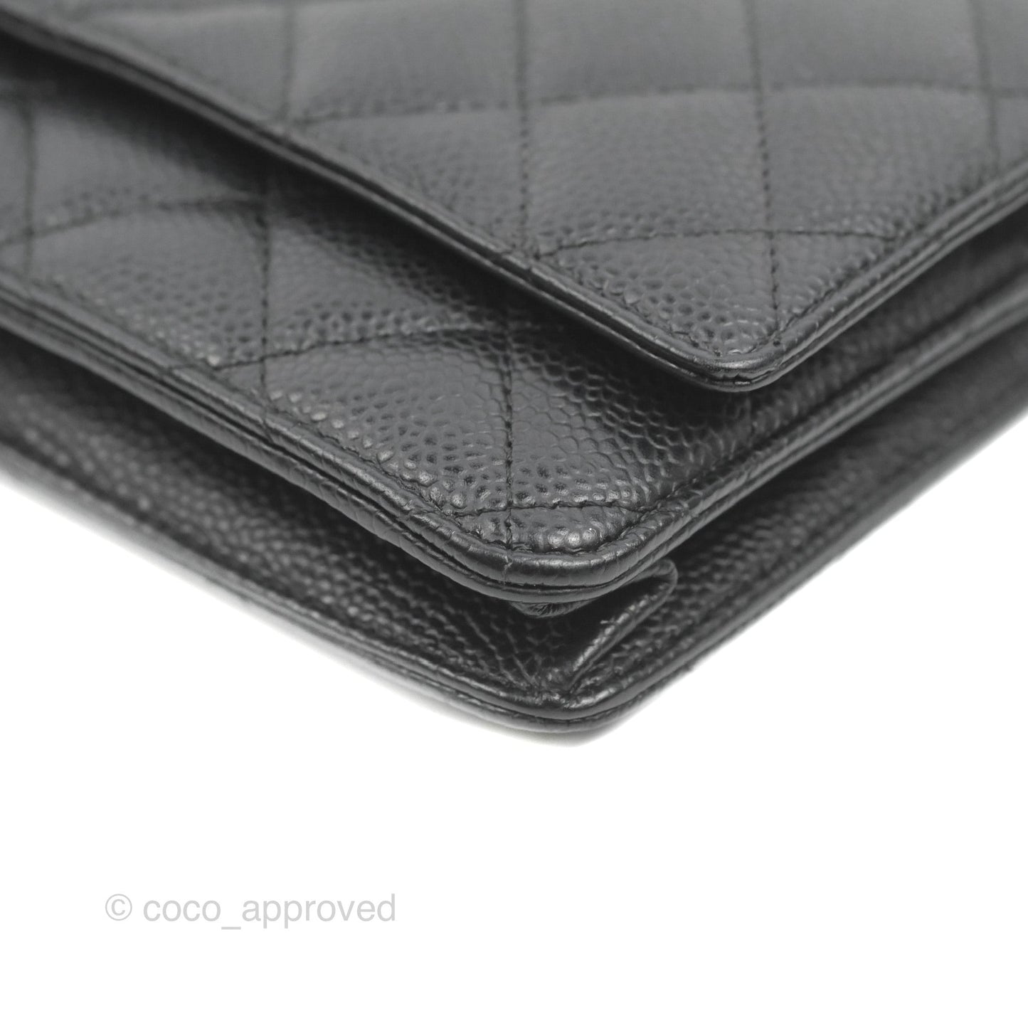 Chanel Quilted Classic WOC Black Caviar Gold Hardware