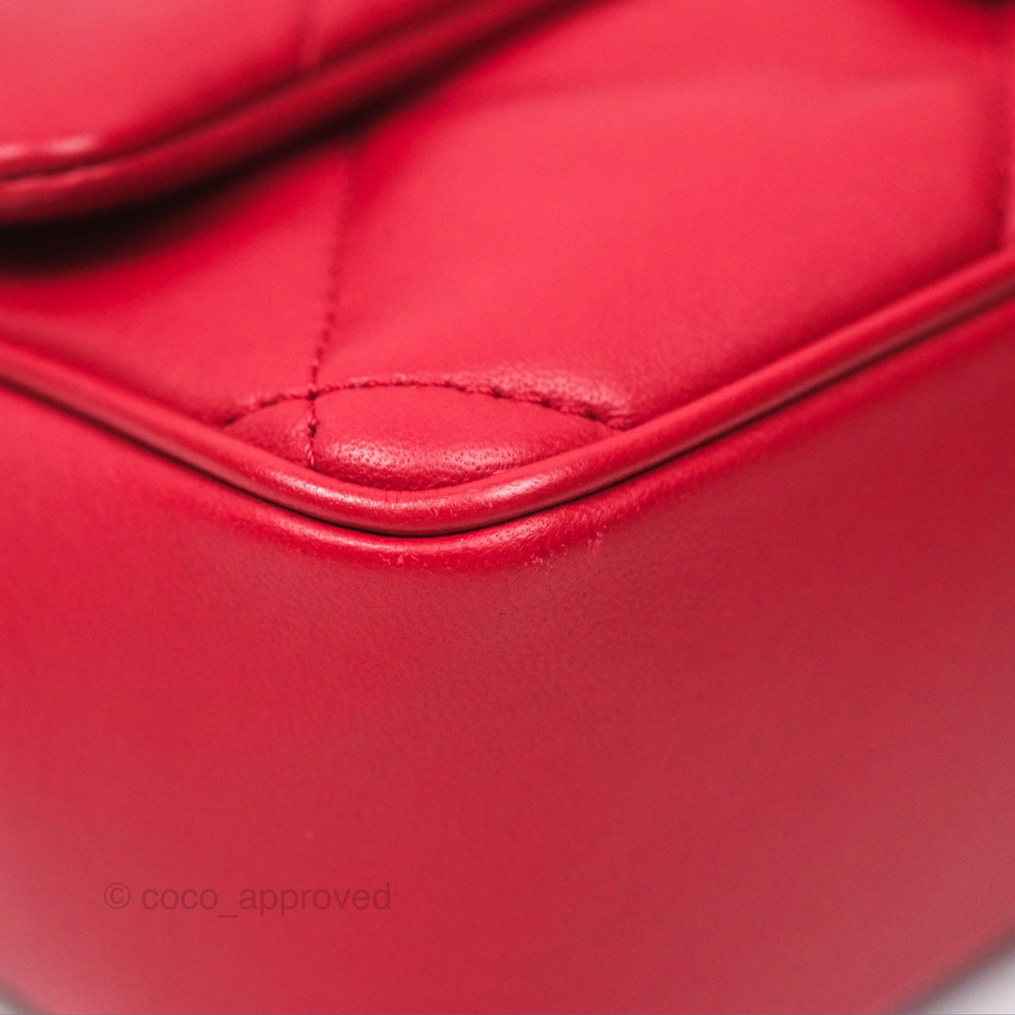 Chanel Easy Carry Flap Bag With Handle Red Lambskin Gold Hardware