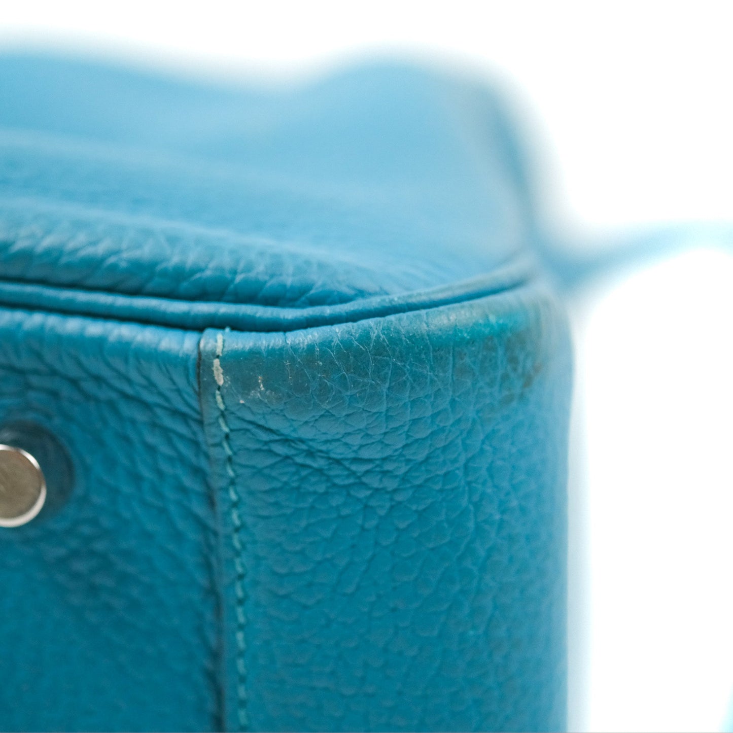 Hermès Lindy 34 Blue Paon Clemence Palladium Hardware