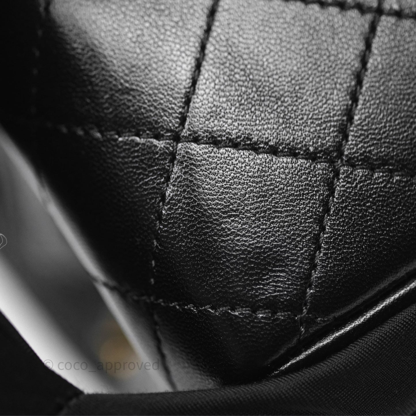 Chanel Pearl Crush Mini Square Quilted Black Lambskin Aged Gold Hardware