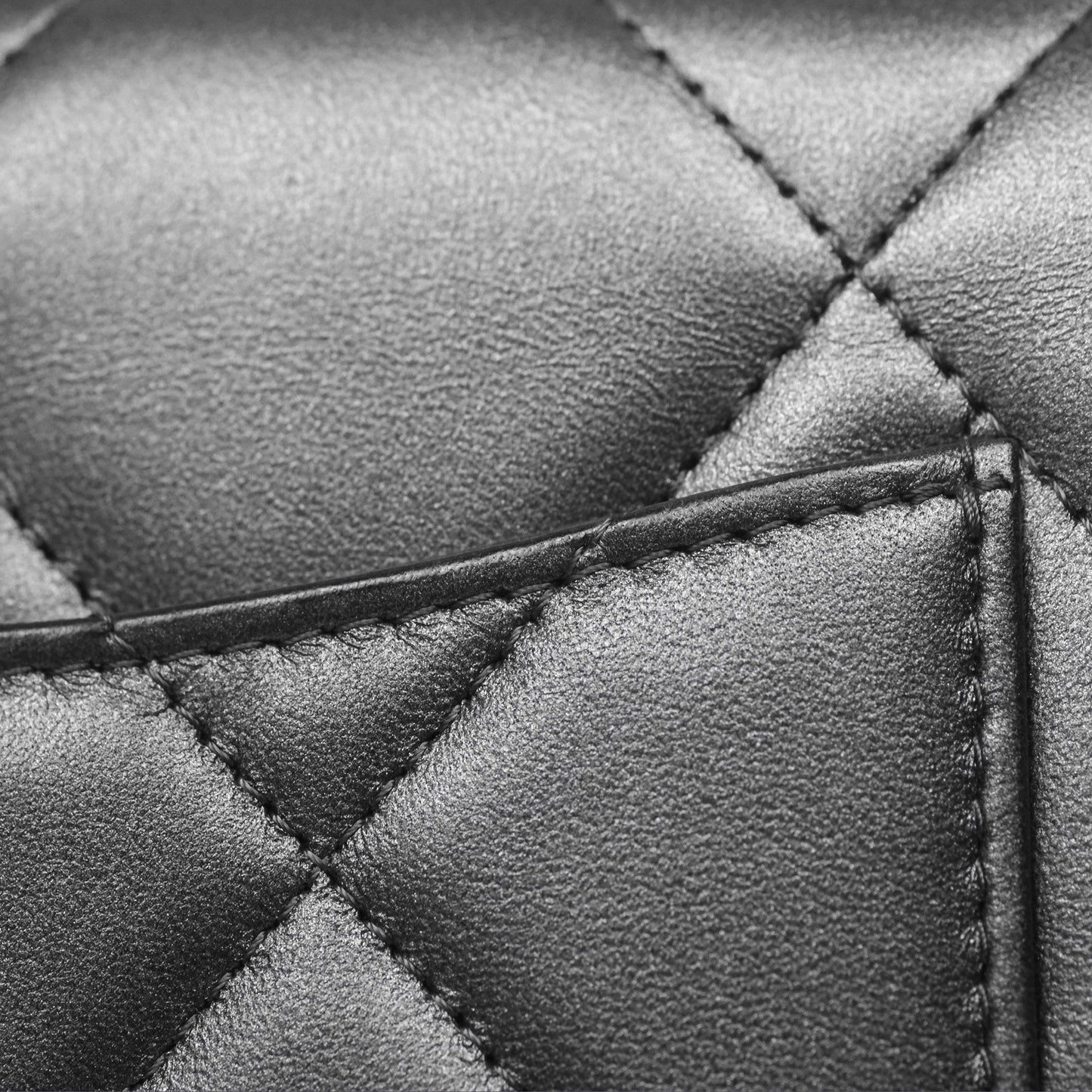 Chanel Wallet On Chain WOC Iridescent Dark Grey Lambskin Gold Hardware