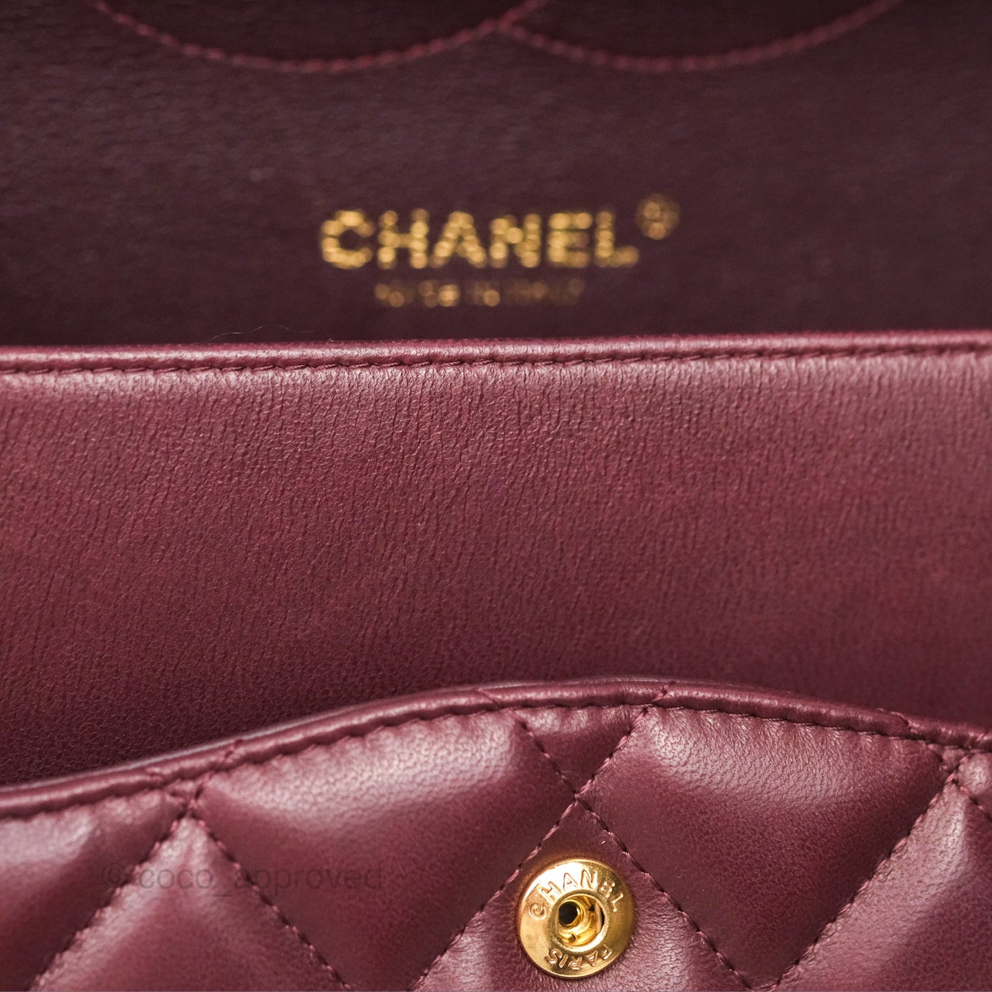 Chanel Jumbo Double Flap Burgundy Lambskin Gold Hardware