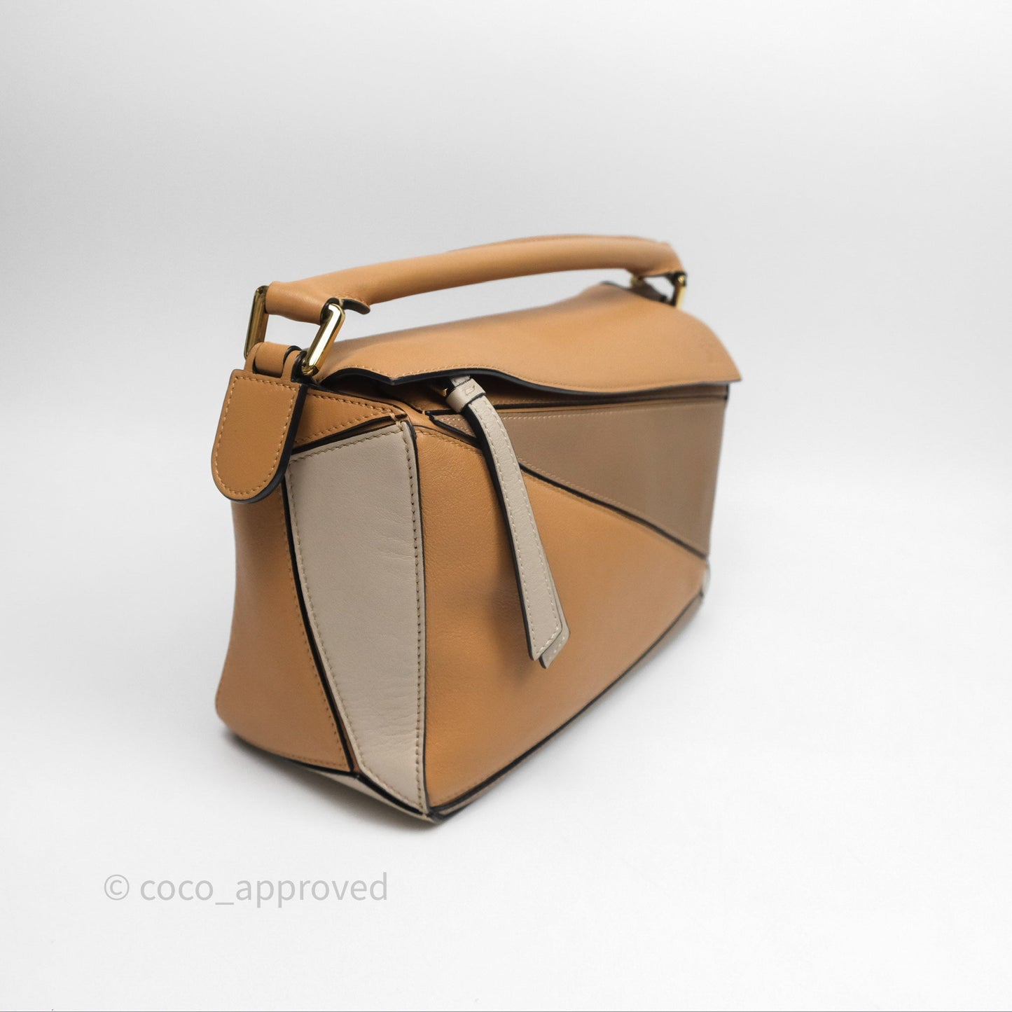 Loewe Small Puzzle Bag Warm Desert & Mink Two Tone Calfskin