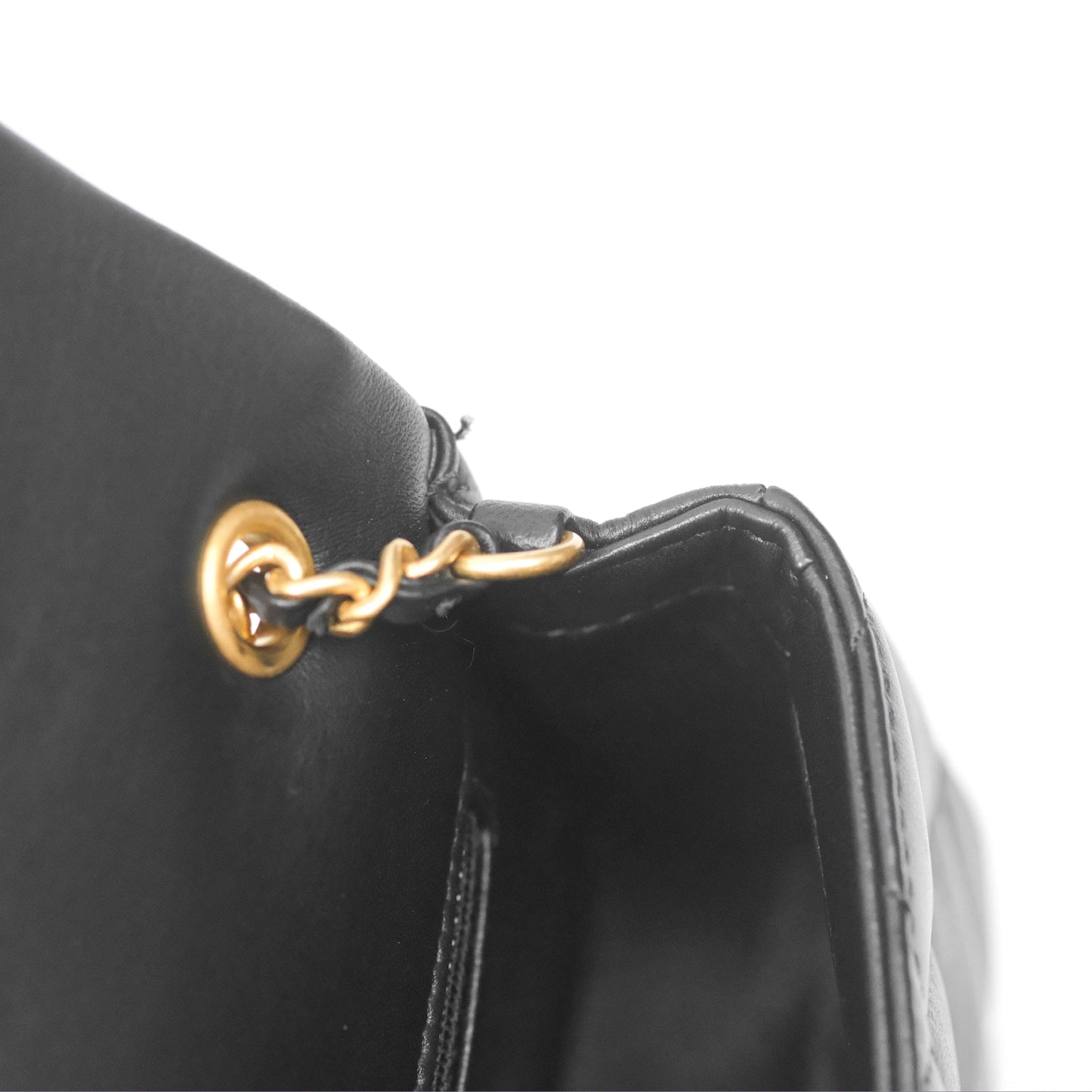 Chanel Mini Flap Bag With Heart CC Charm Black Lambskin Aged Gold Hardware 22B