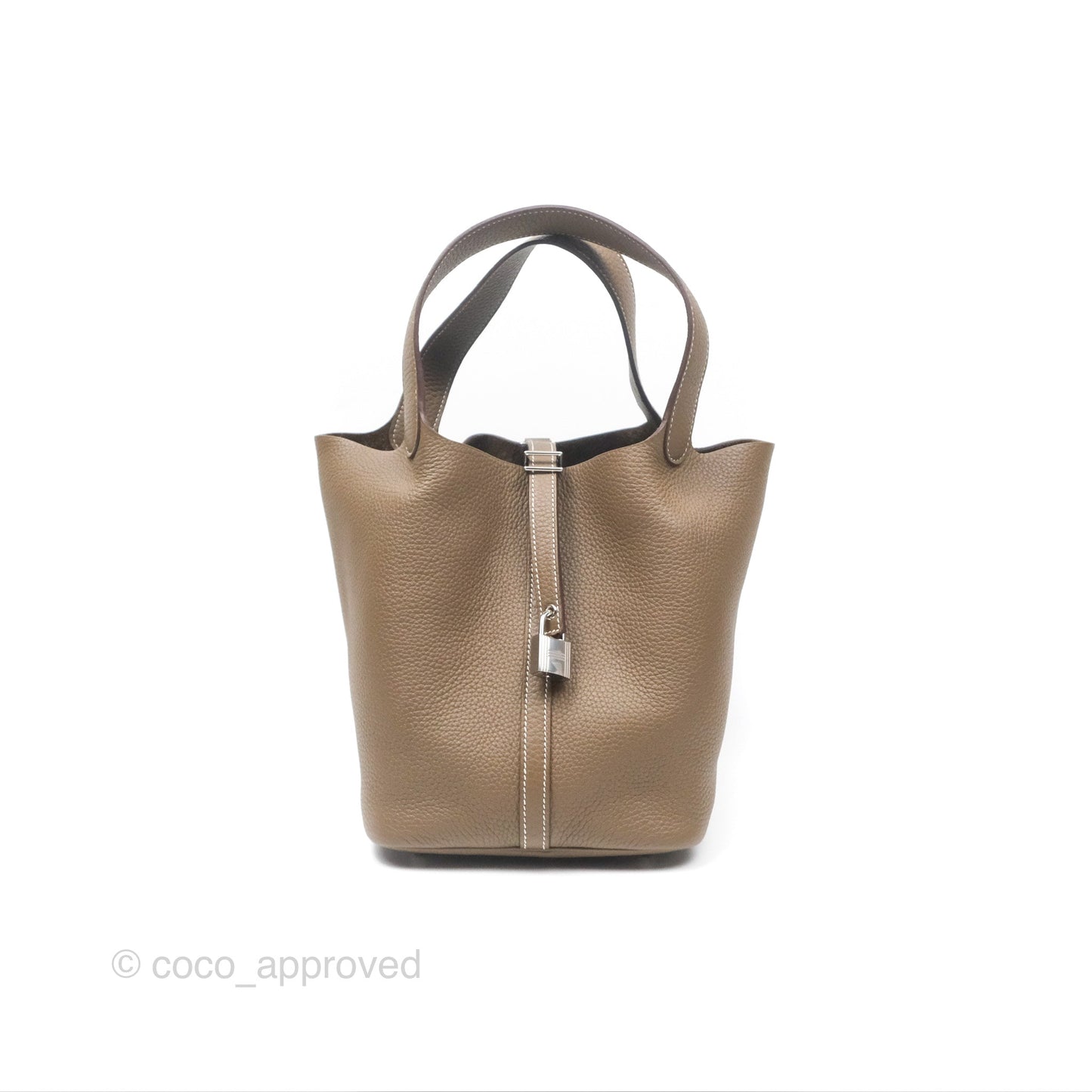 Hermès Picotin Lock 22 Etoupe Clemence Palladium Hardware