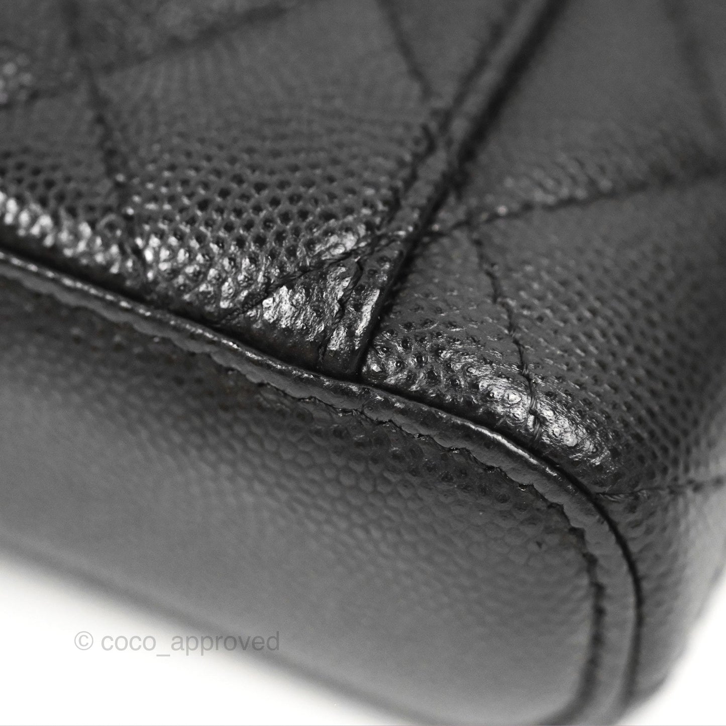 Chanel Classic Mini Vanity With Chain Black Caviar Gold Hardware