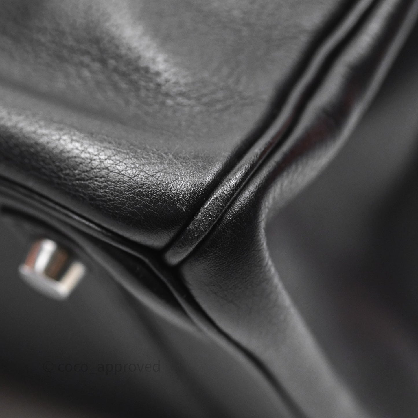 Hermès Birkin 30 Noir 89 Evergrain Palladium Hardware