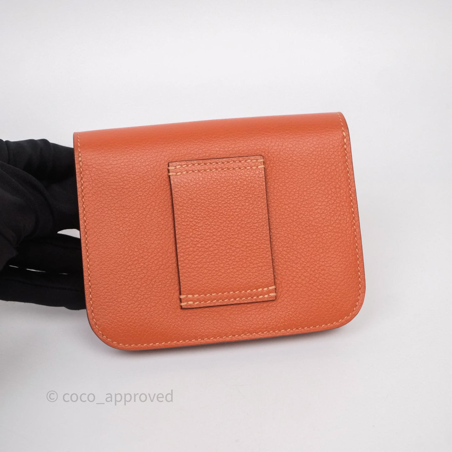 Hermès Constance Slim Wallet Blush J9/ Bleu Frida 0F Evercolor Palladium Hardware