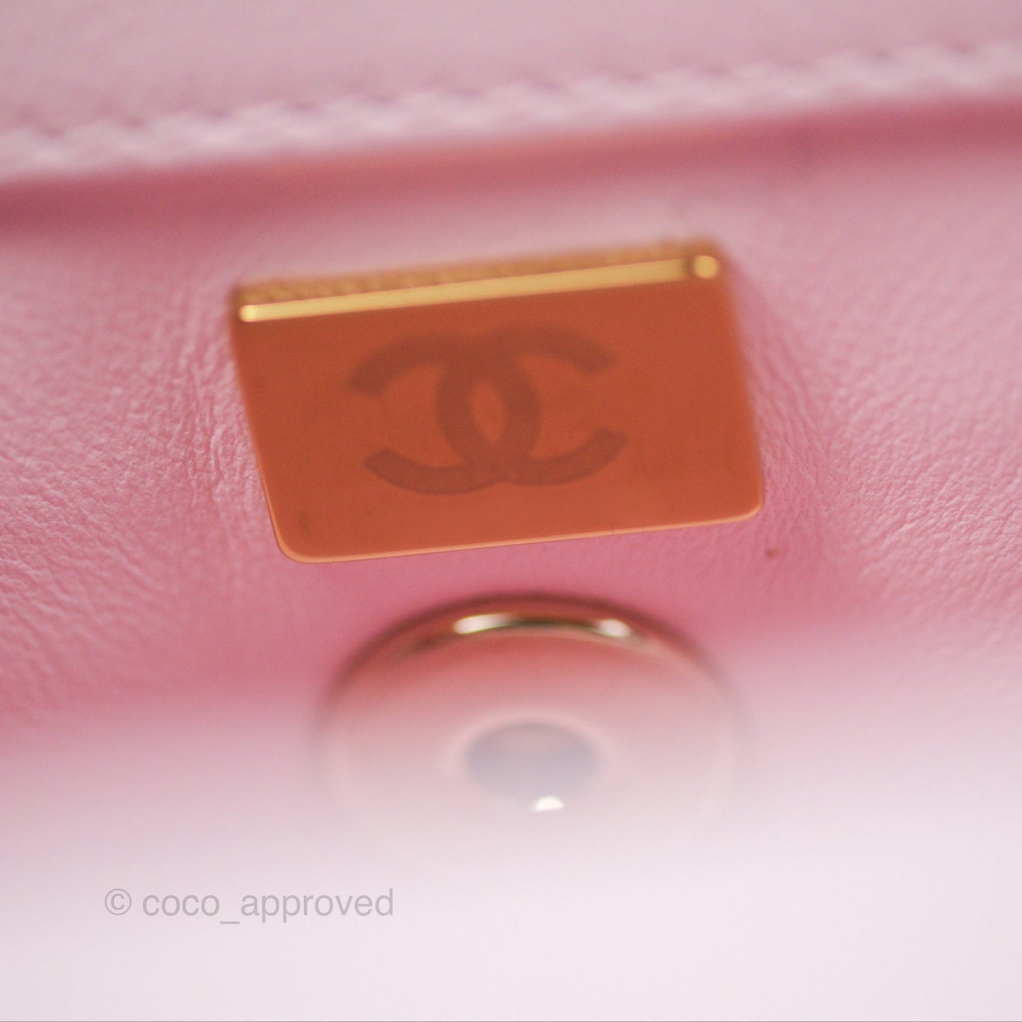 Chanel Small Coco Handle Light Pink Caviar Gold Hardware