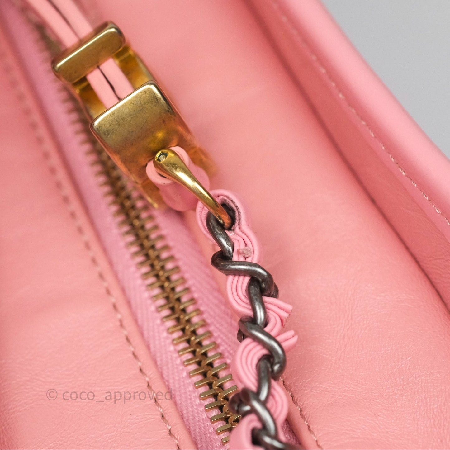 Chanel Large Gabrielle Hobo Pink Aged Calfskin Mixed Hardware 19S